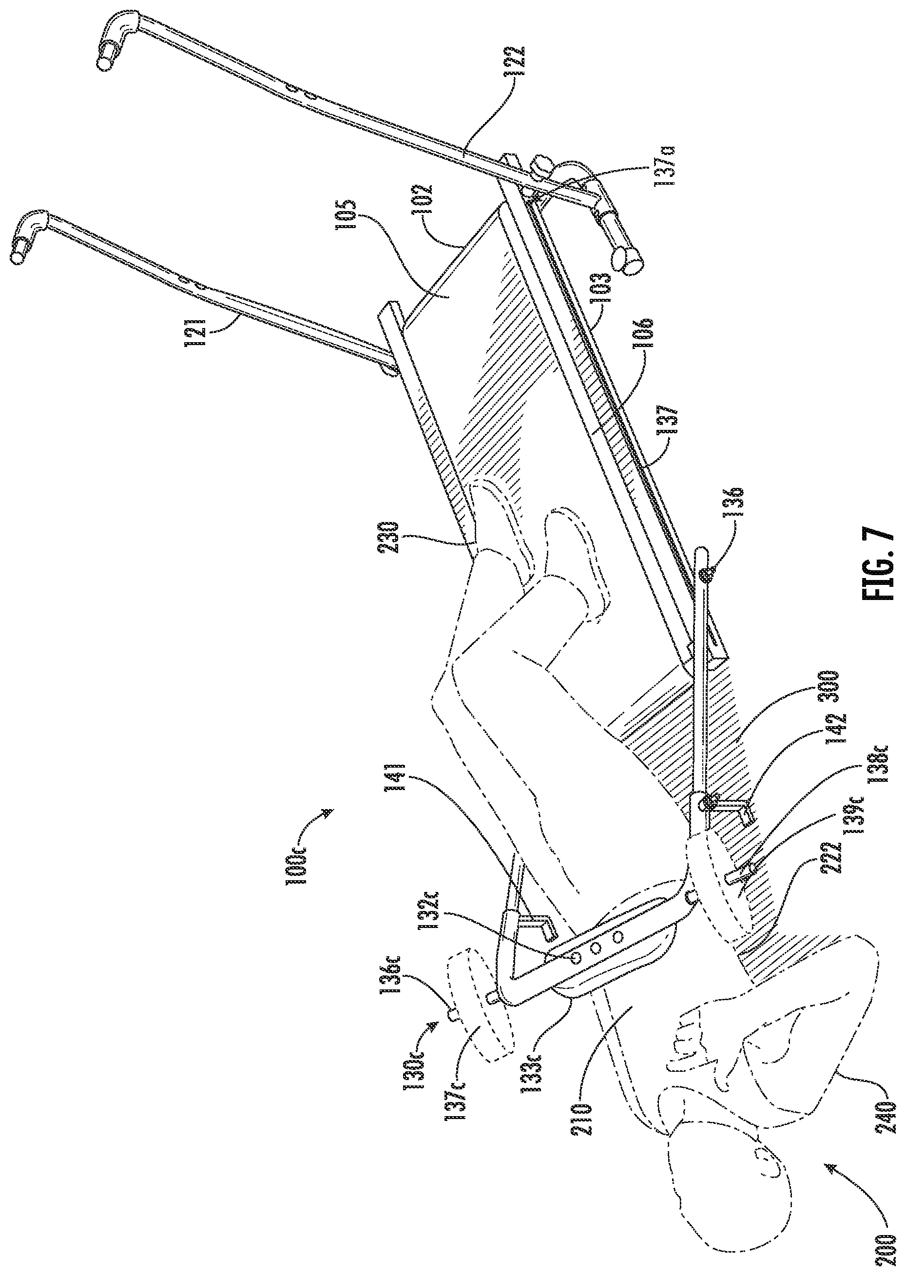 Patent US12403354 Figure 7 – Exercise device for strengthening gluteal muscles