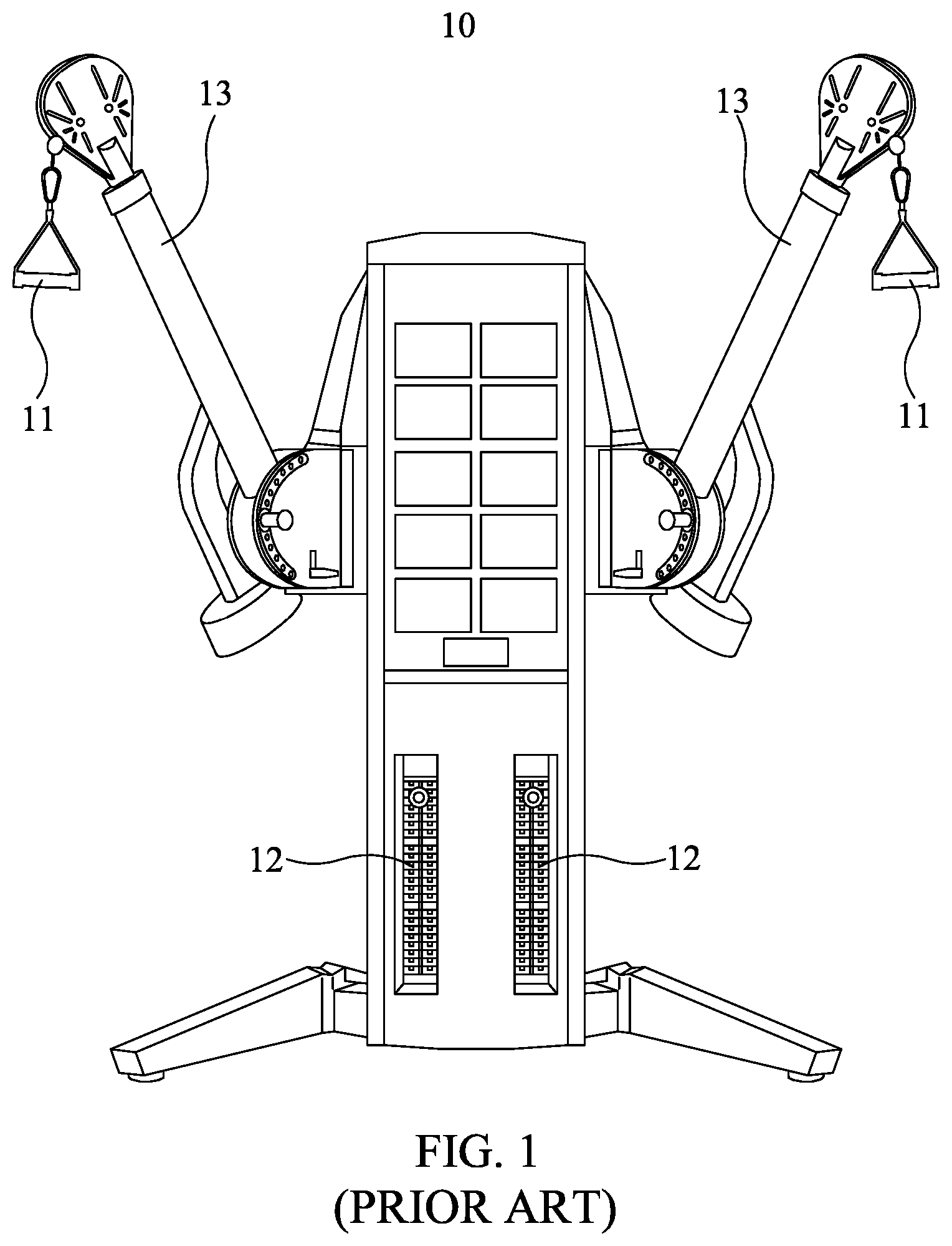 Patent US12403355 Figure 1 – Core training device and method
