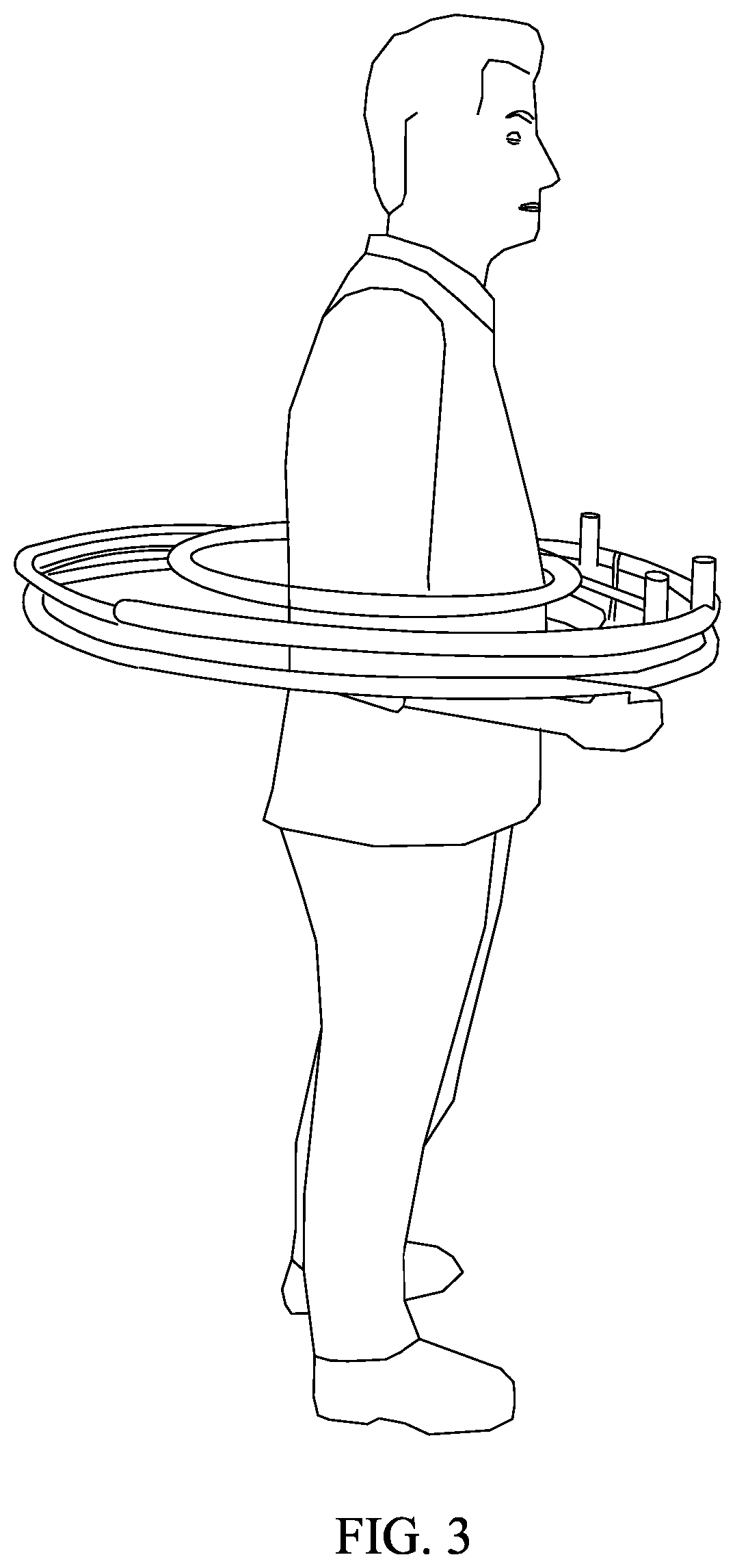 Patent US12403355 Figure 3 – Core training device and method