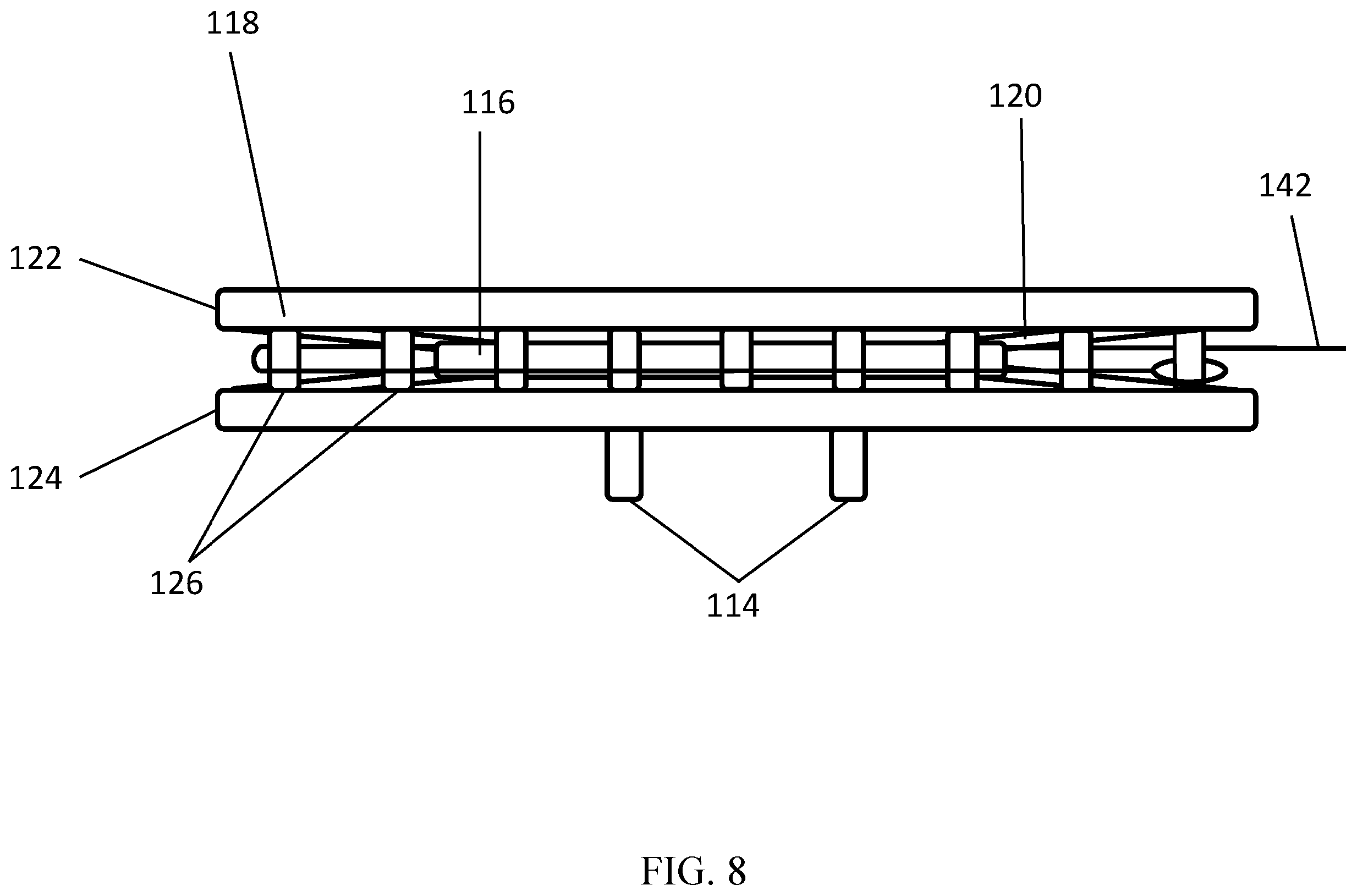 Patent US12403355 Figure 8 – Core training device and method