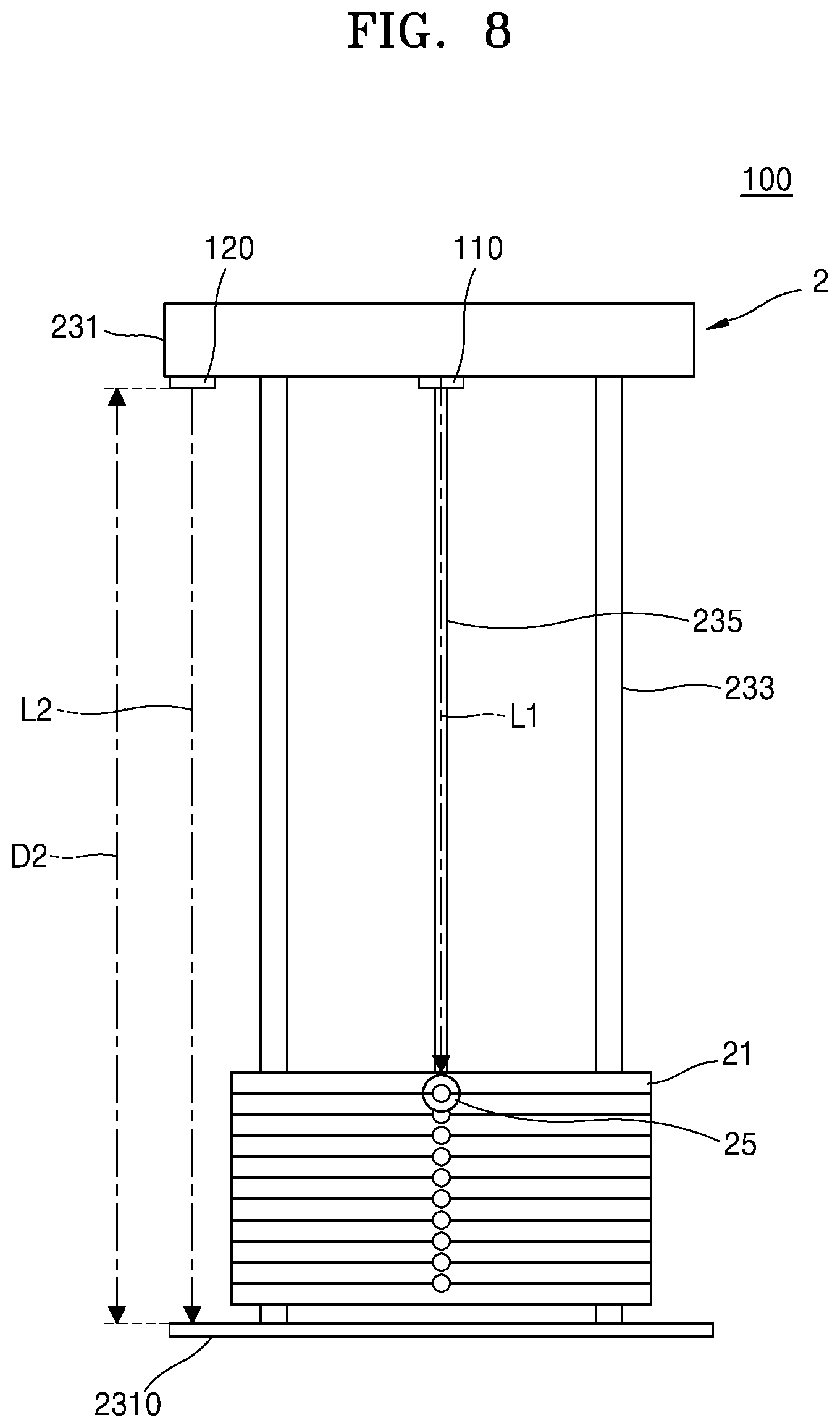 Patent US12403359 Figure 8 – Sensor module and weight exercise apparatus including the same