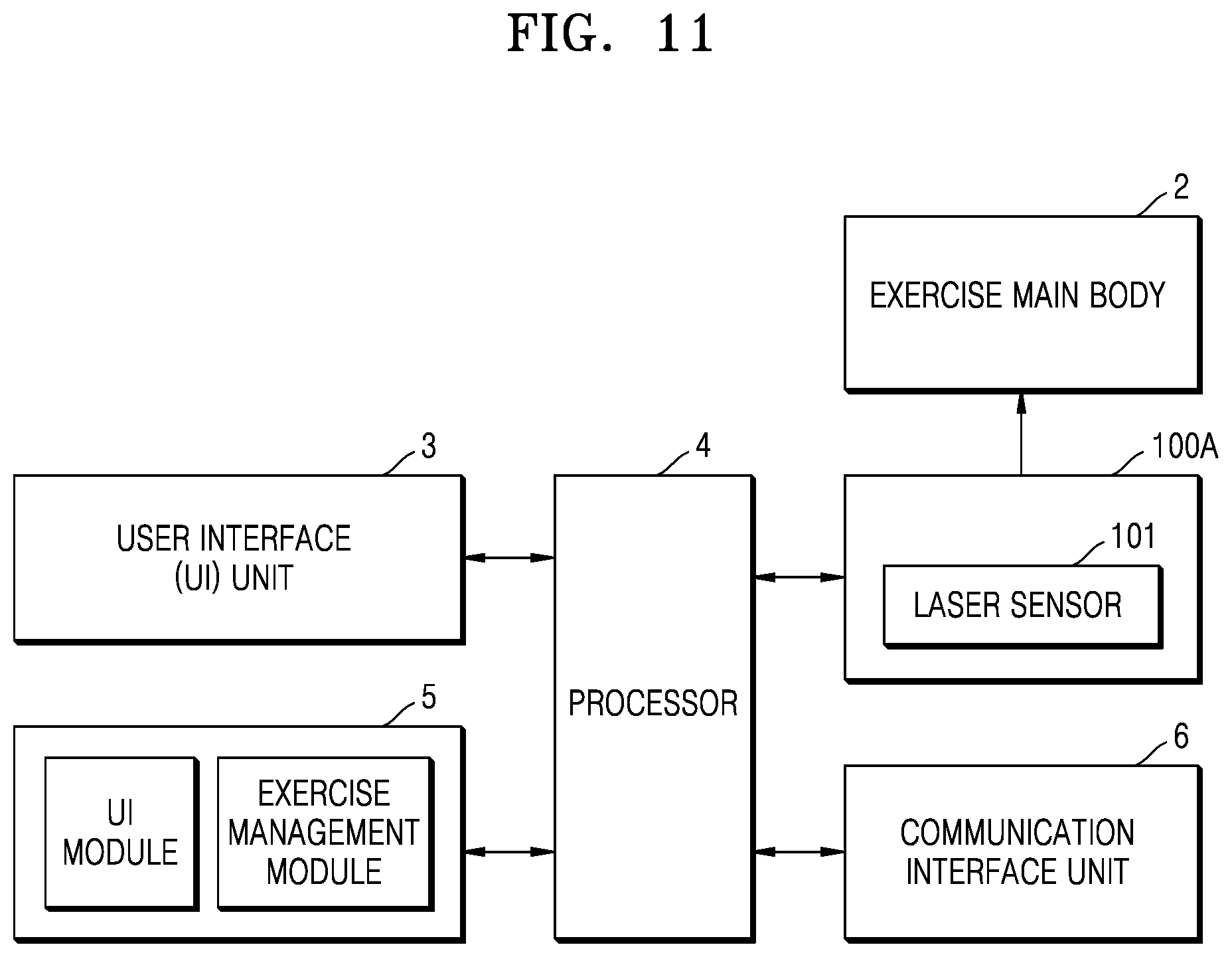 Patent US12403359 Figure 11 – Sensor module and weight exercise apparatus including the same