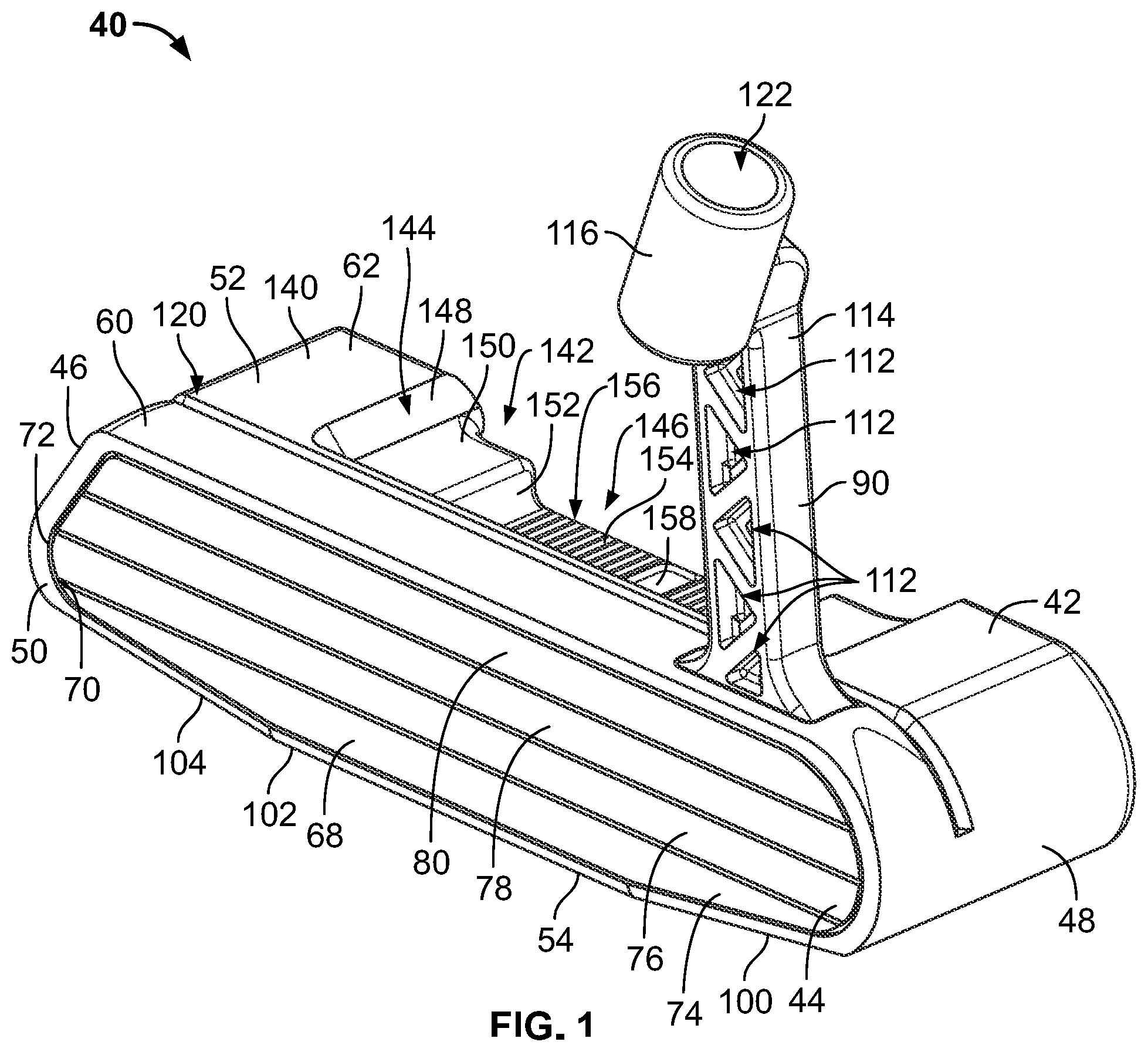 Patent US12403362 — Systems and methods for additive manufacturing of a golf club — Figure 1