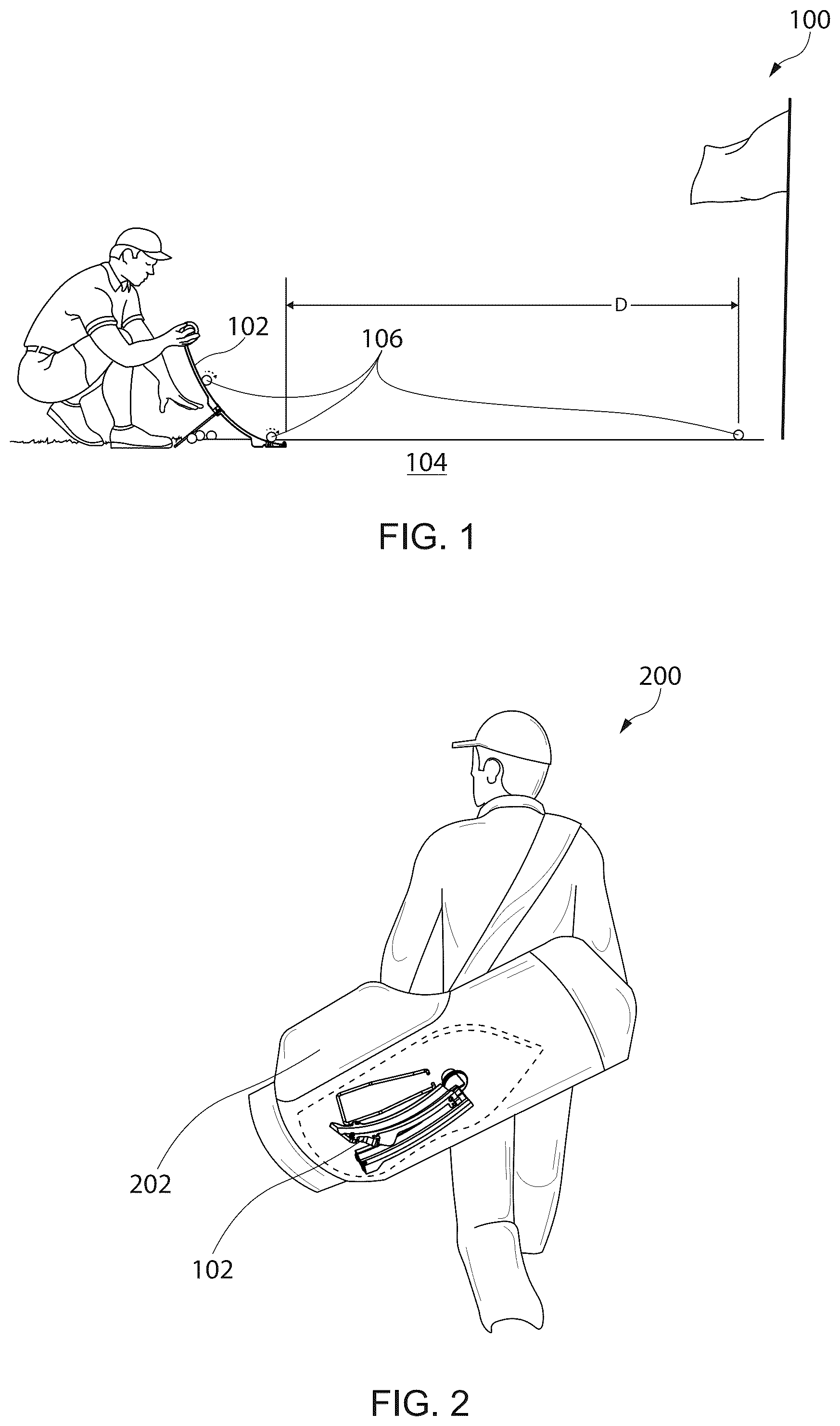 Patent US12403363 Figure 1 – Golf green characteristic indicator
