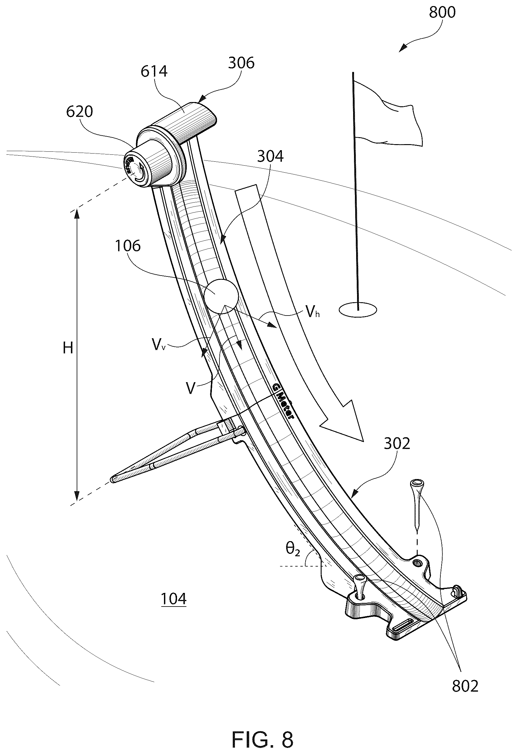 Patent US12403363 Figure 7 – Golf green characteristic indicator