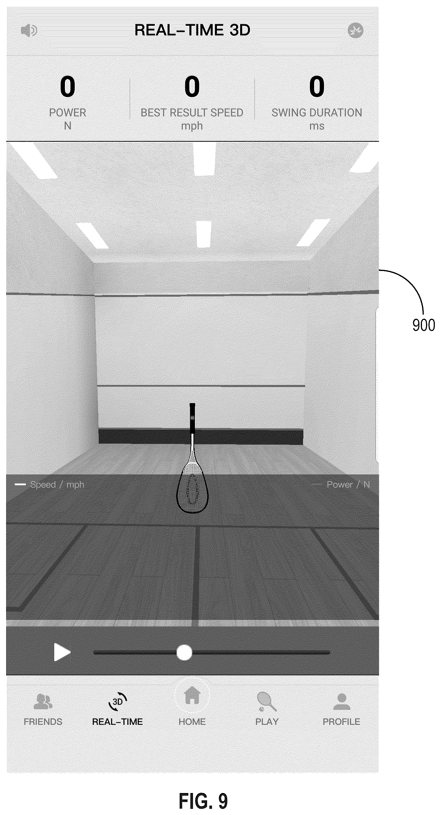 Patent US12403365 Figure 14 – Squash training system