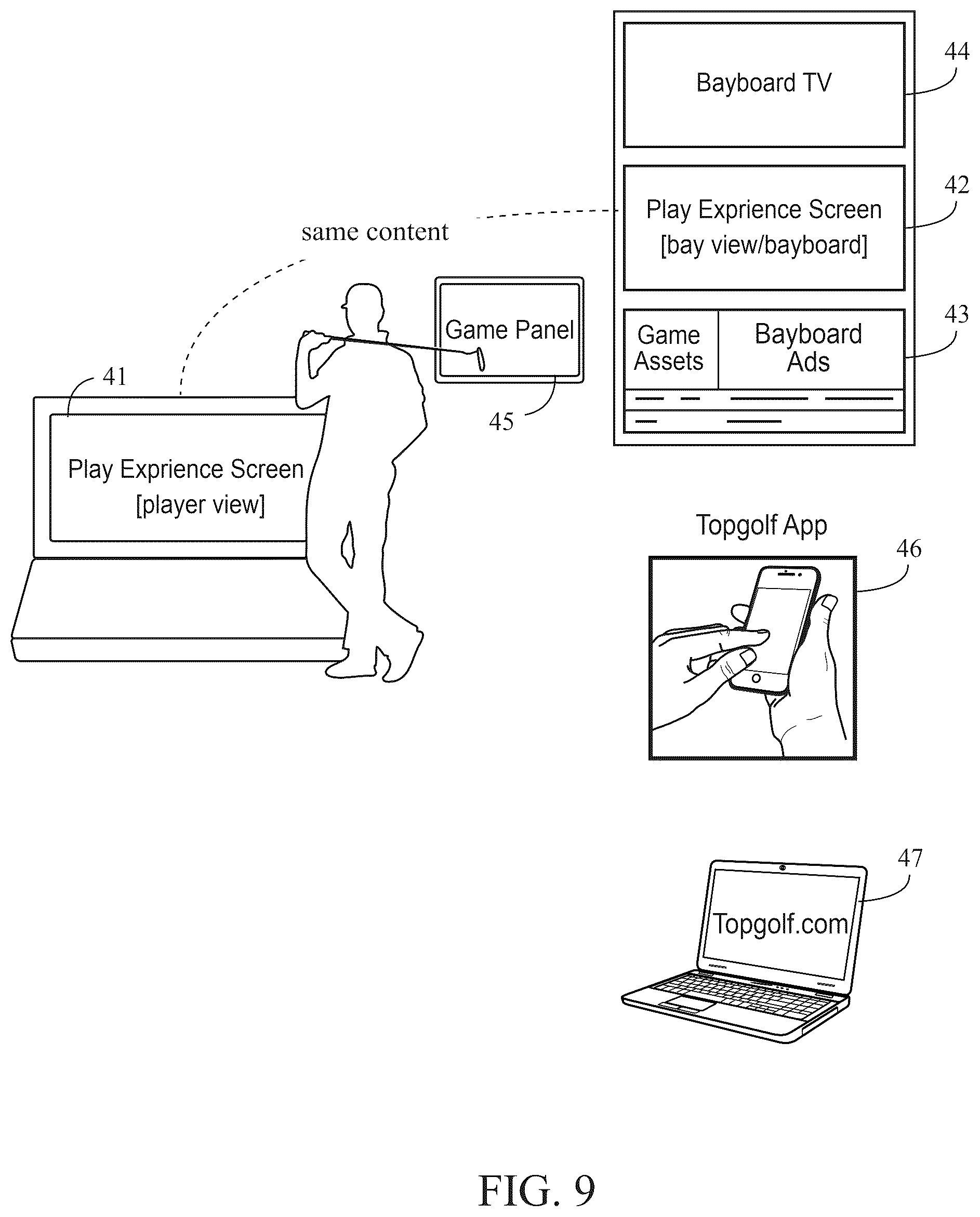 Patent US12403366 Figure 7 – Reactive game play