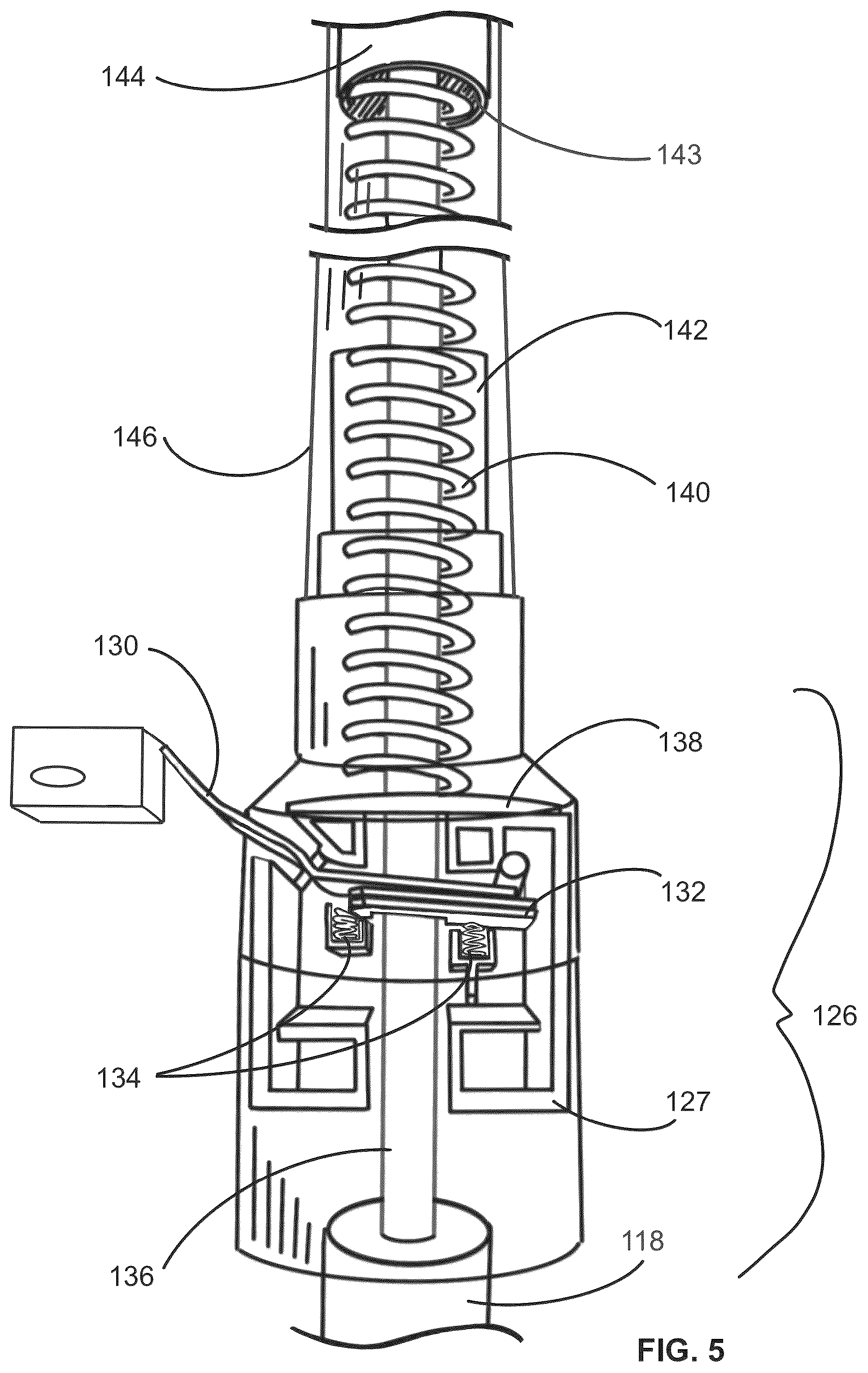 Patent US12403369 Figure 5 – Interactive volleyball launcher system