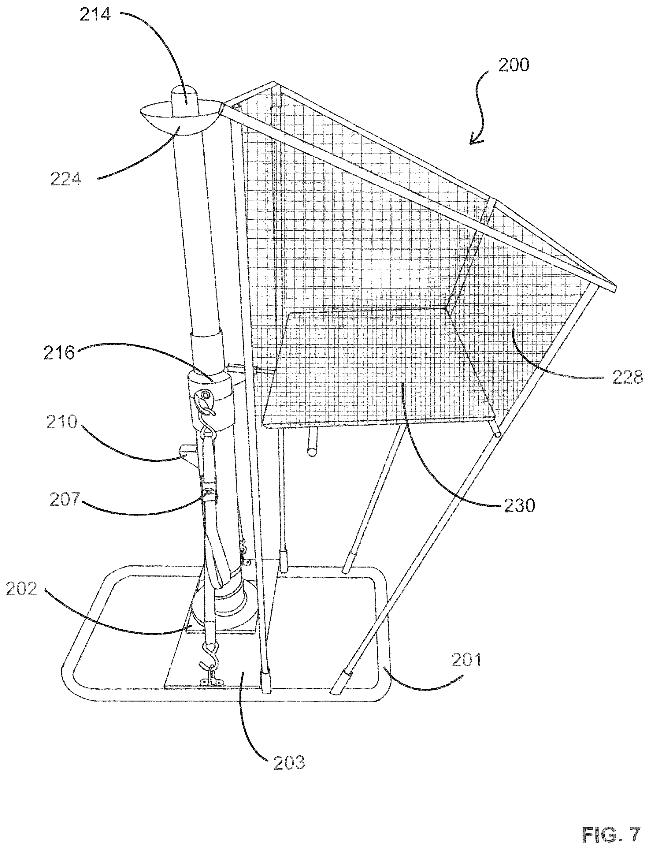 Patent US12403369 Figure 7 – Interactive volleyball launcher system