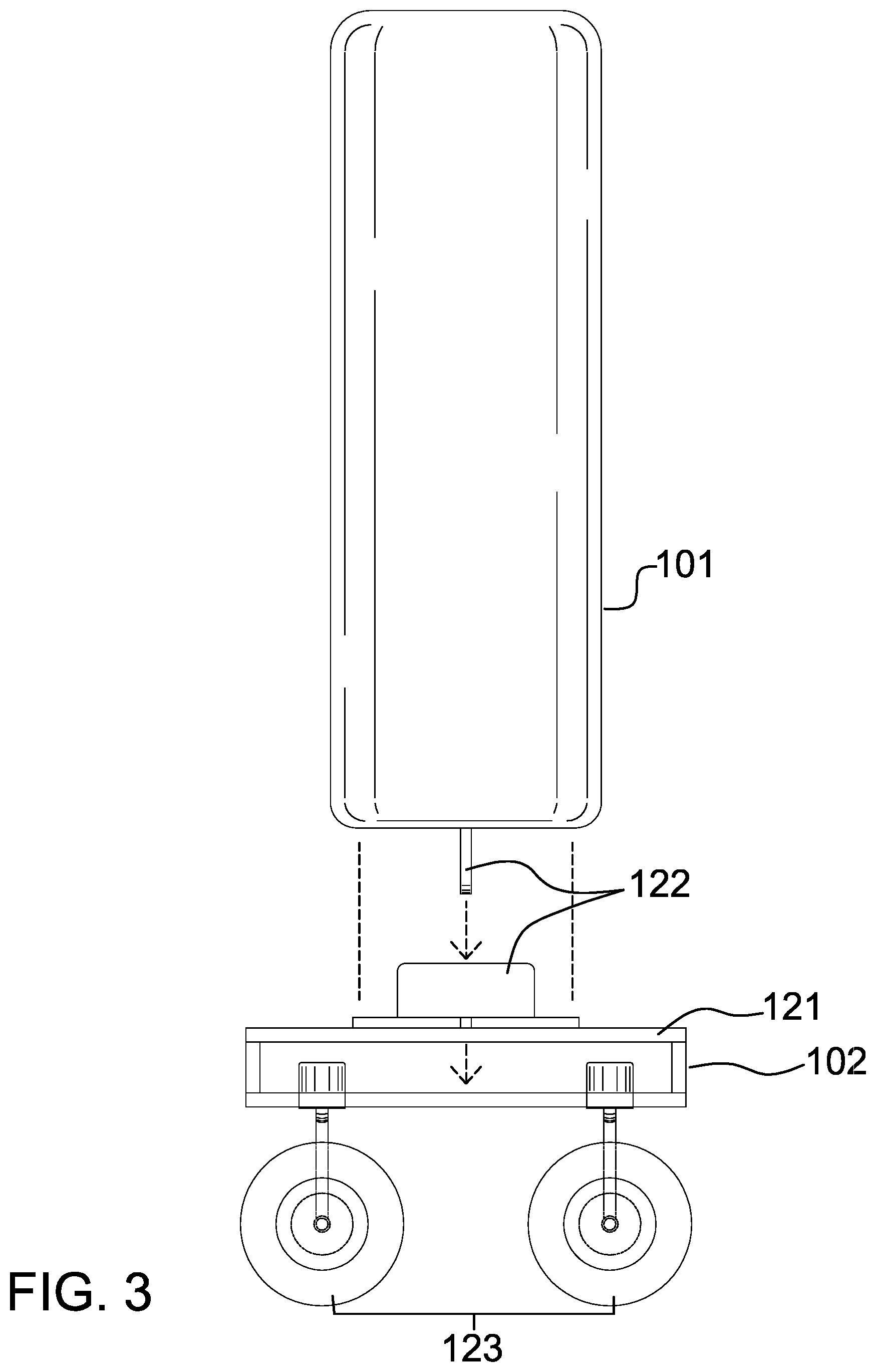 Patent US12403370 Figure 3 – Remote-controlled punching bag