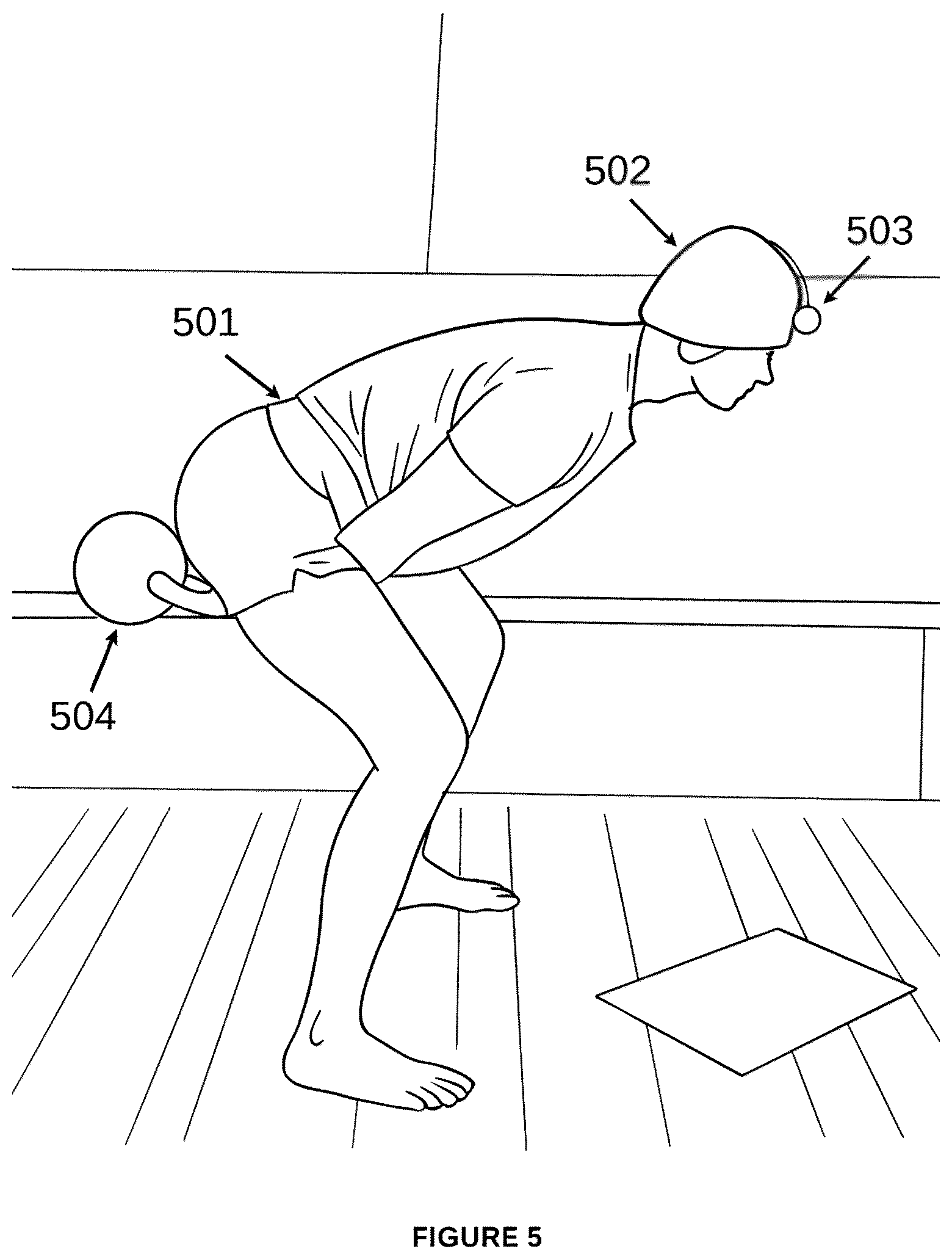 Patent US12403374 Figure 5 – Kettlebell swing hat