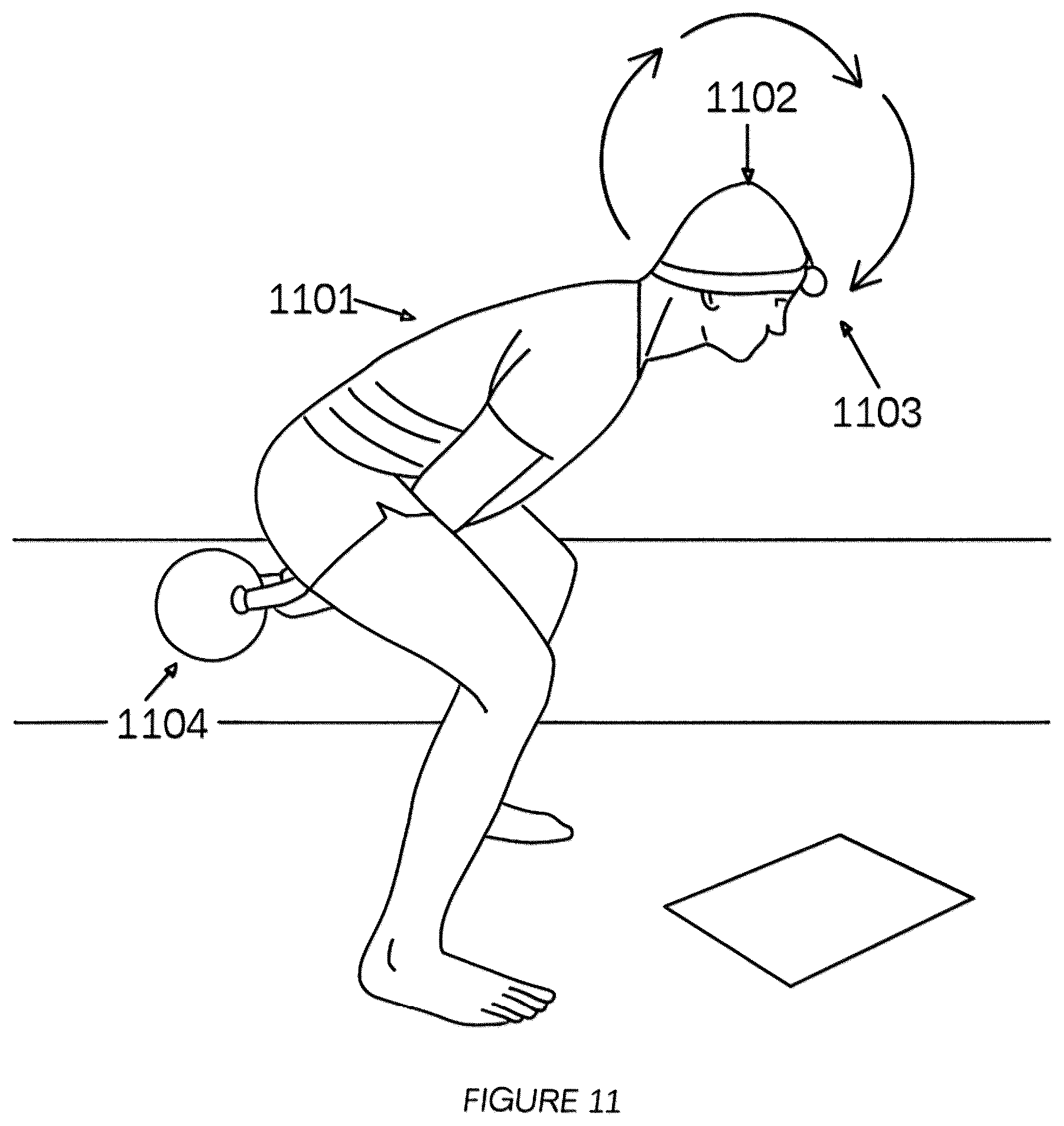 Patent US12403374 Figure 11 – Kettlebell swing hat