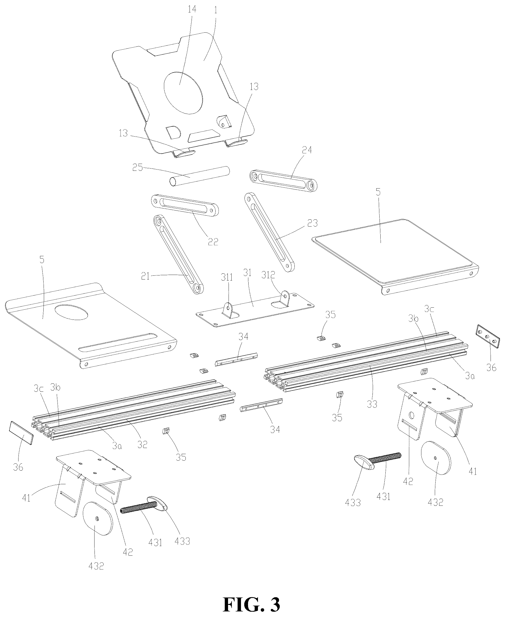 Patent US12403378 Figure 2 – Laptop stand adapted for treadmill
