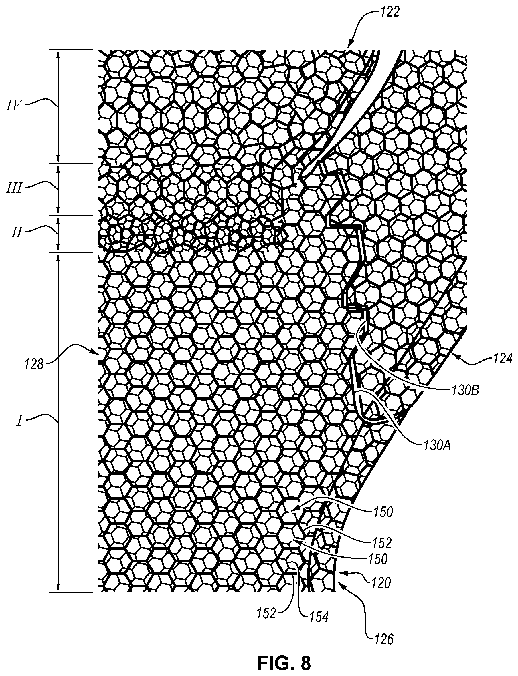 Patent US12403383 Figure 8 – Boxing glove with shock-absorbing lattice
