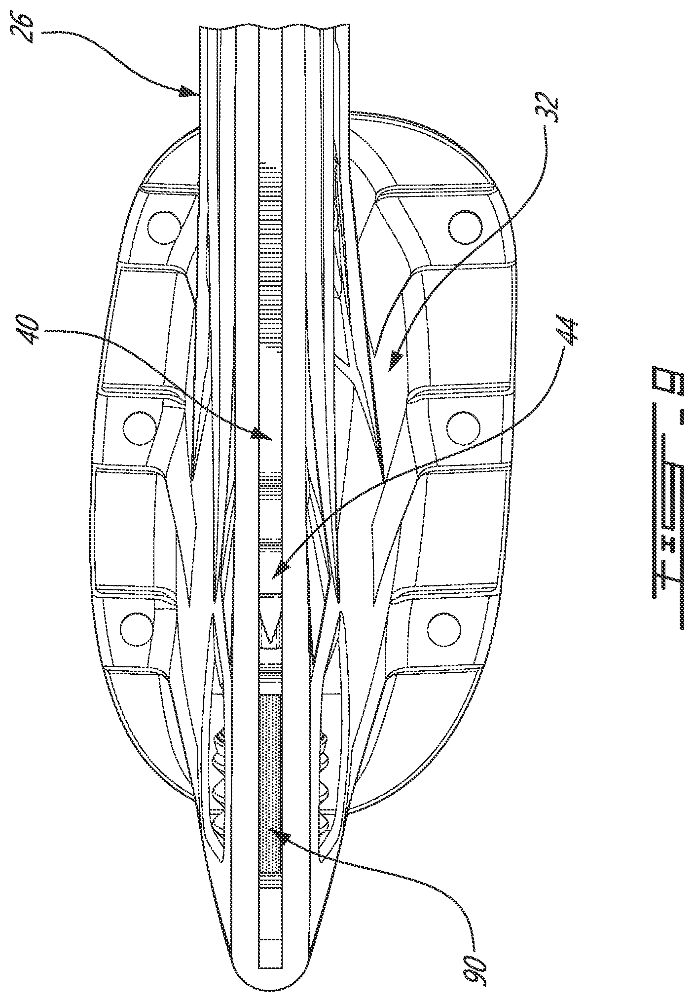 Patent US12403384 Figure 9 – Skate blade holder with blade attachment mechanism and blade therefor