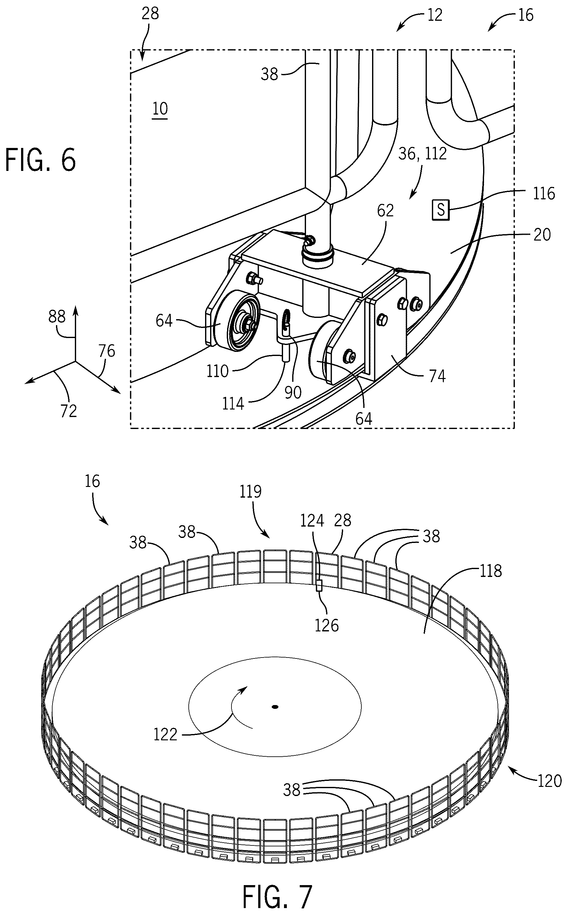 Patent US12403406 Figure 6 – Multi-segment movable railing assembly