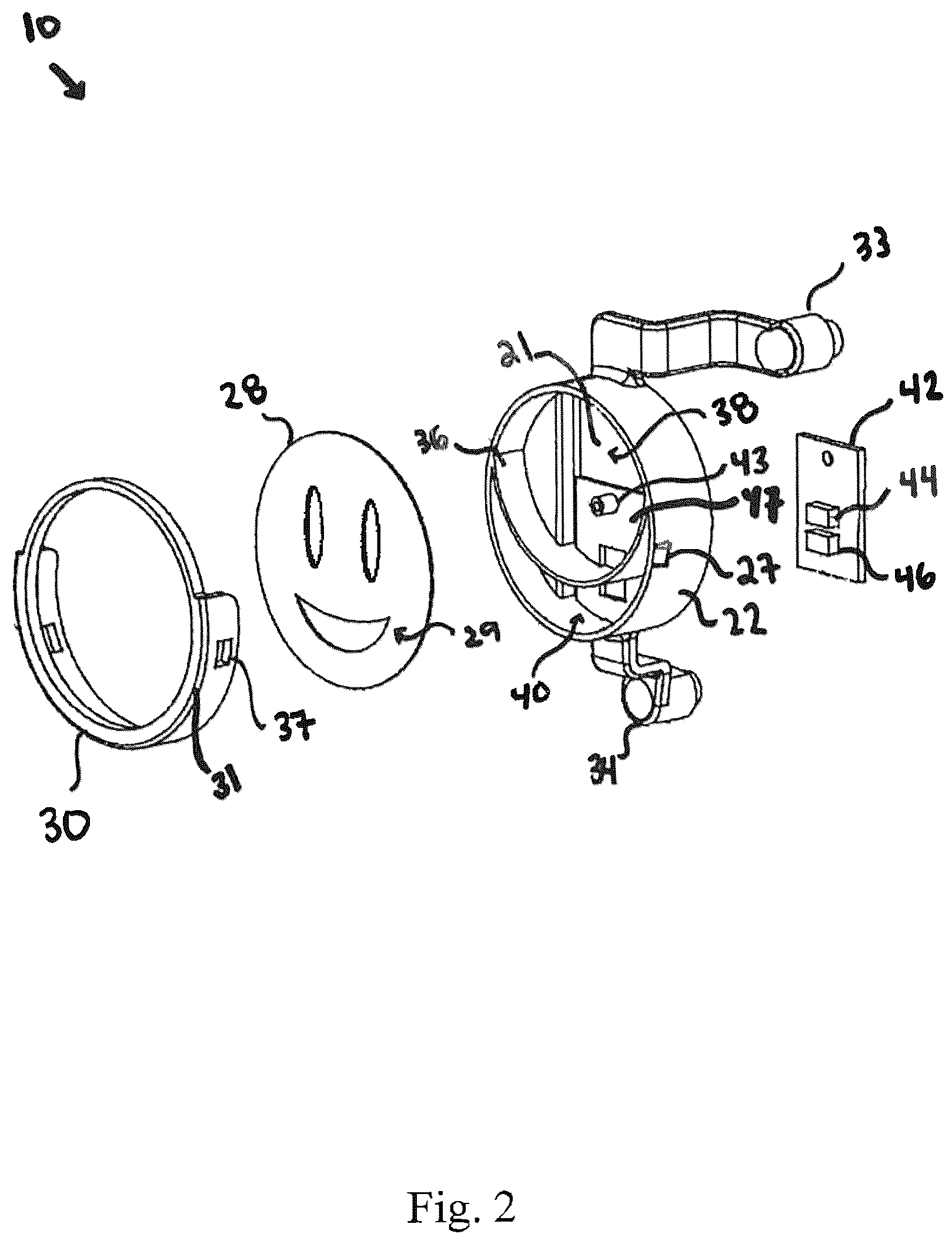 Patent US12403411 Figure 2 – Animated bubble toy customizable and activated by the attachment of an accessory