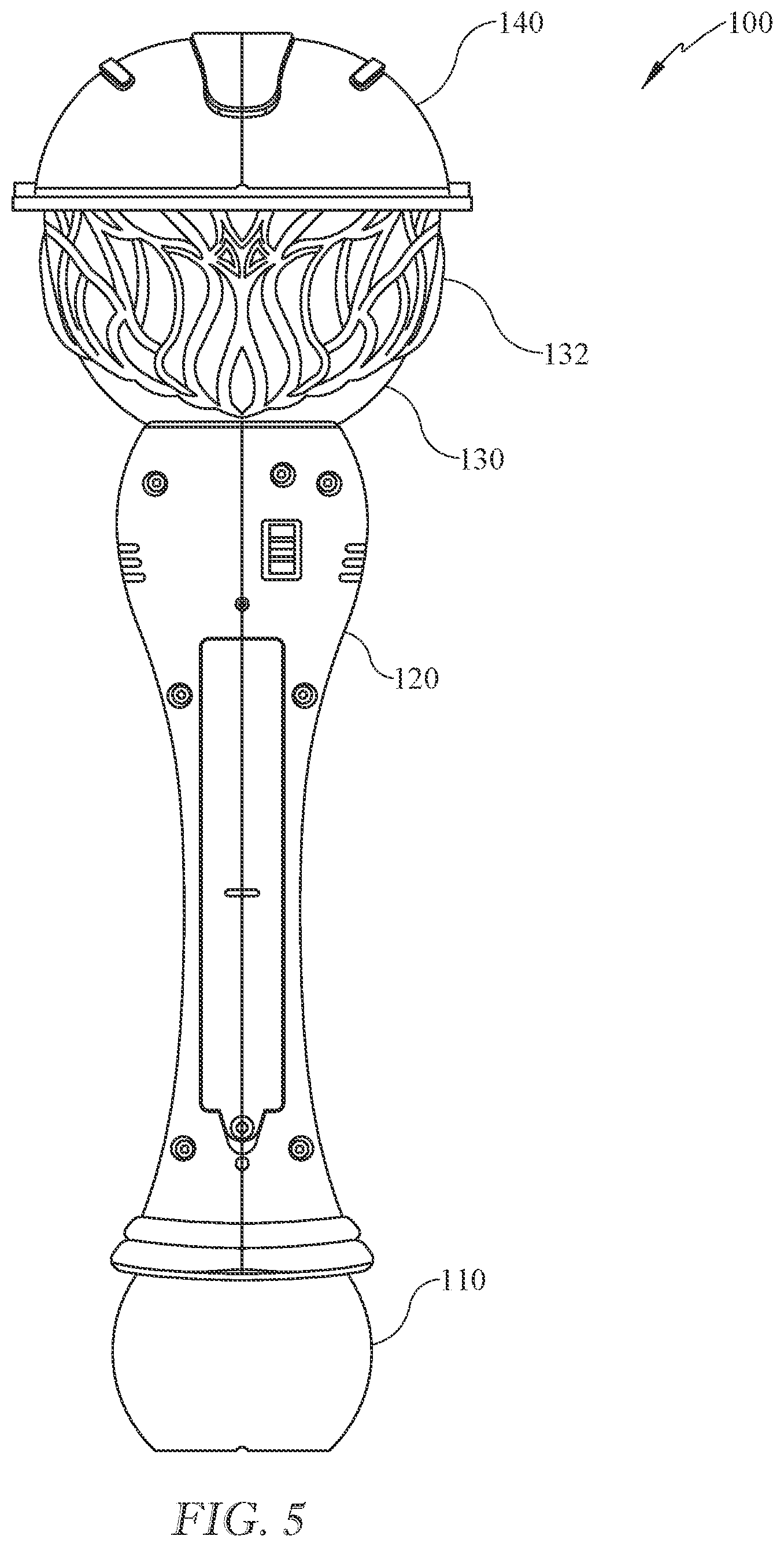 Patent US12403411 Figure 5 – Animated bubble toy customizable and activated by the attachment of an accessory