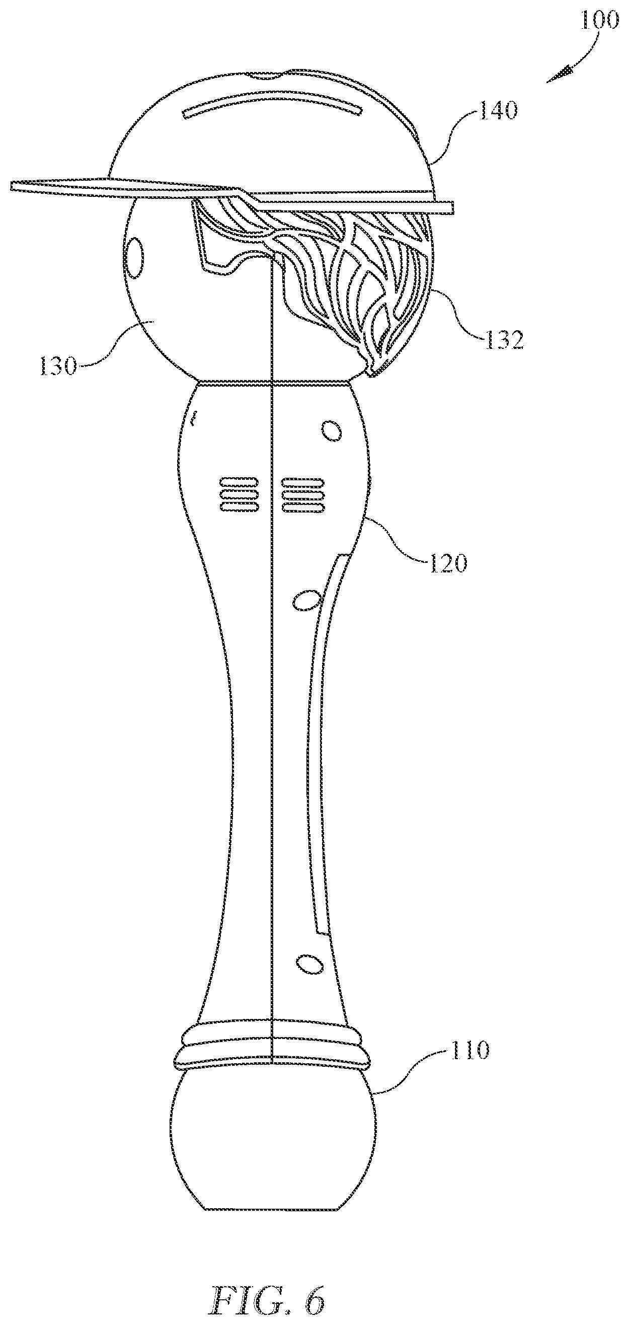 Patent US12403411 Figure 6 – Animated bubble toy customizable and activated by the attachment of an accessory