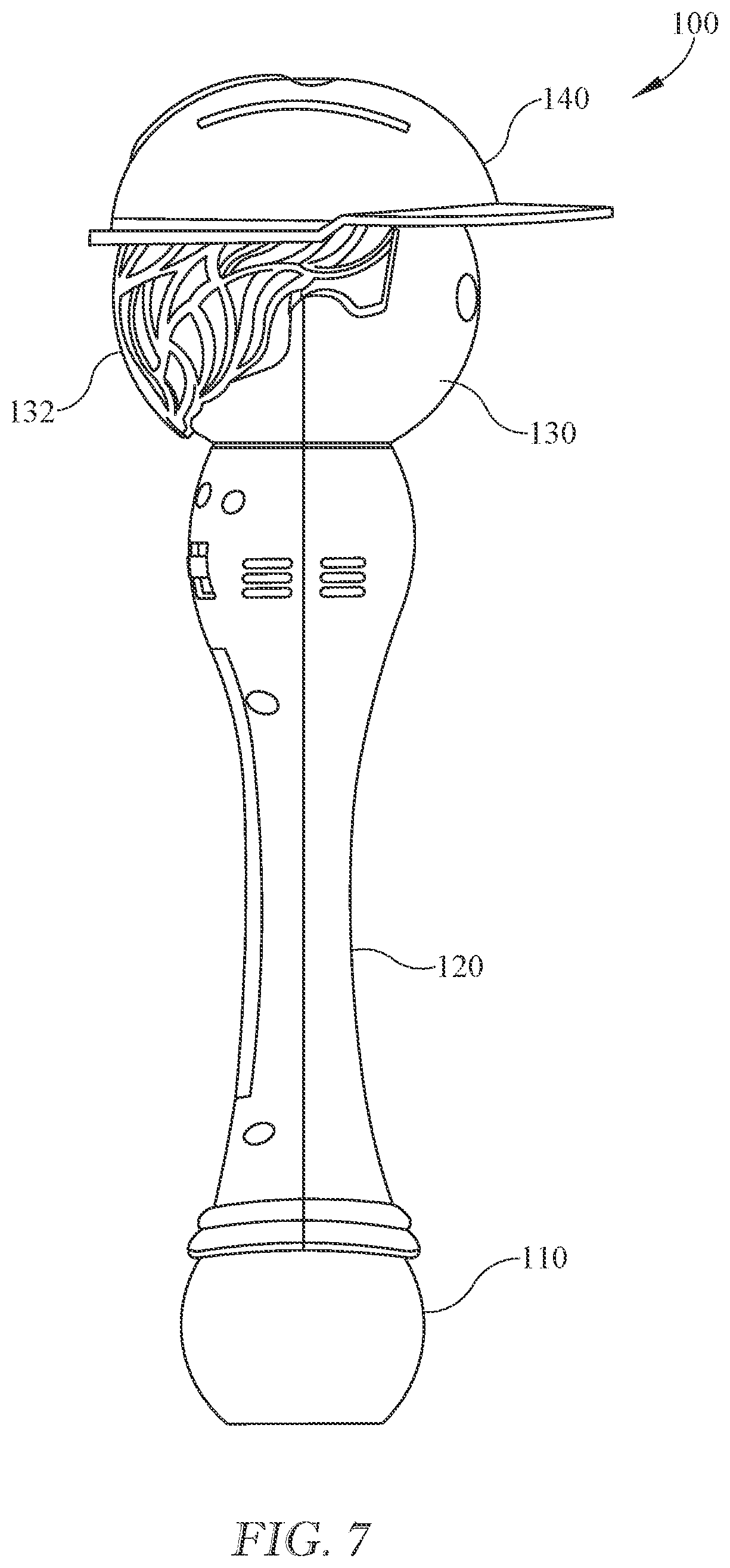 Patent US12403411 Figure 7 – Animated bubble toy customizable and activated by the attachment of an accessory