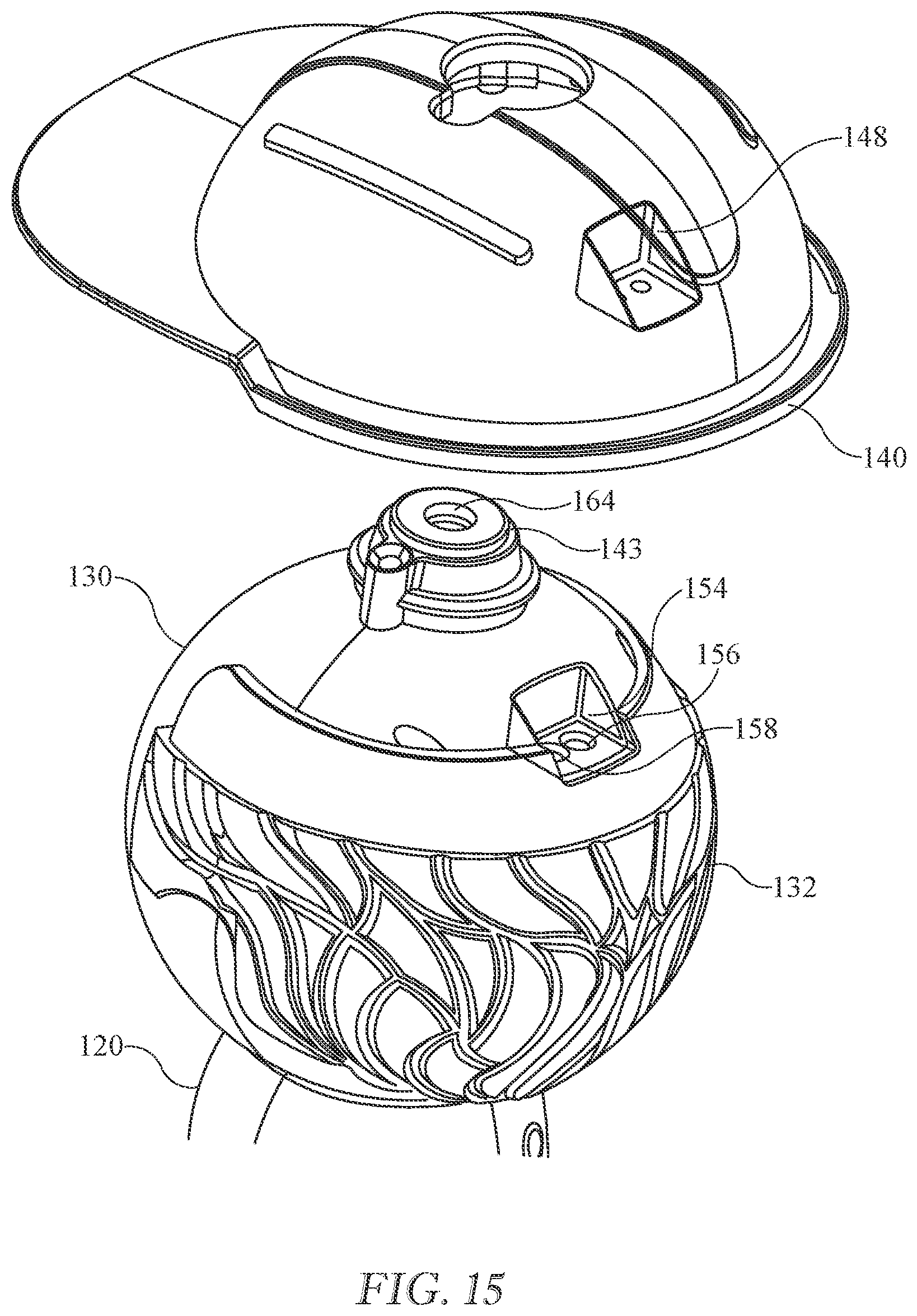 Patent US12403411 Figure 15 – Animated bubble toy customizable and activated by the attachment of an accessory