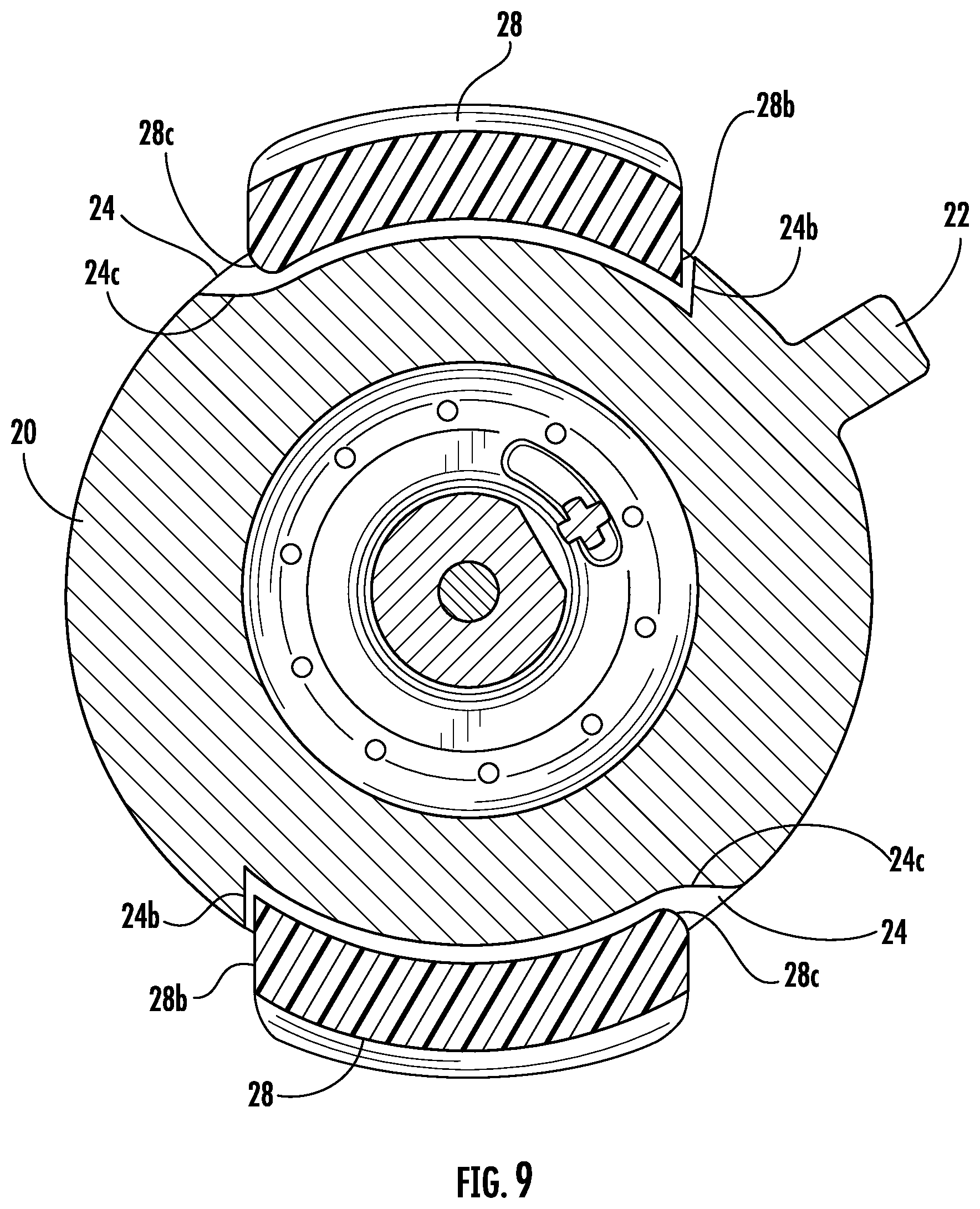 Patent US12403416 Figure 9 – Mechanical interlock system for a filter