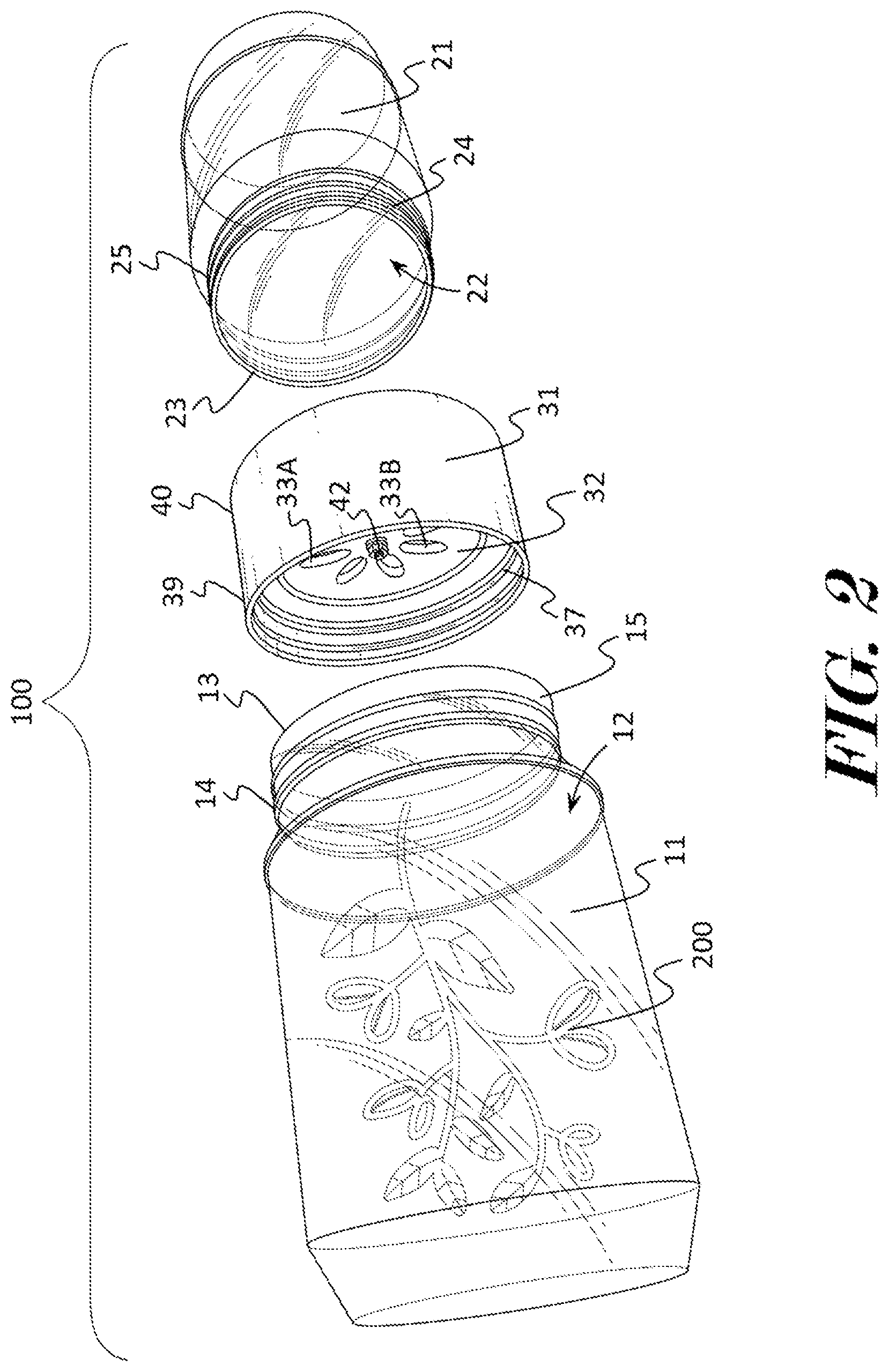 Patent US12403417 Figure 2 – Immersion bioreactor device