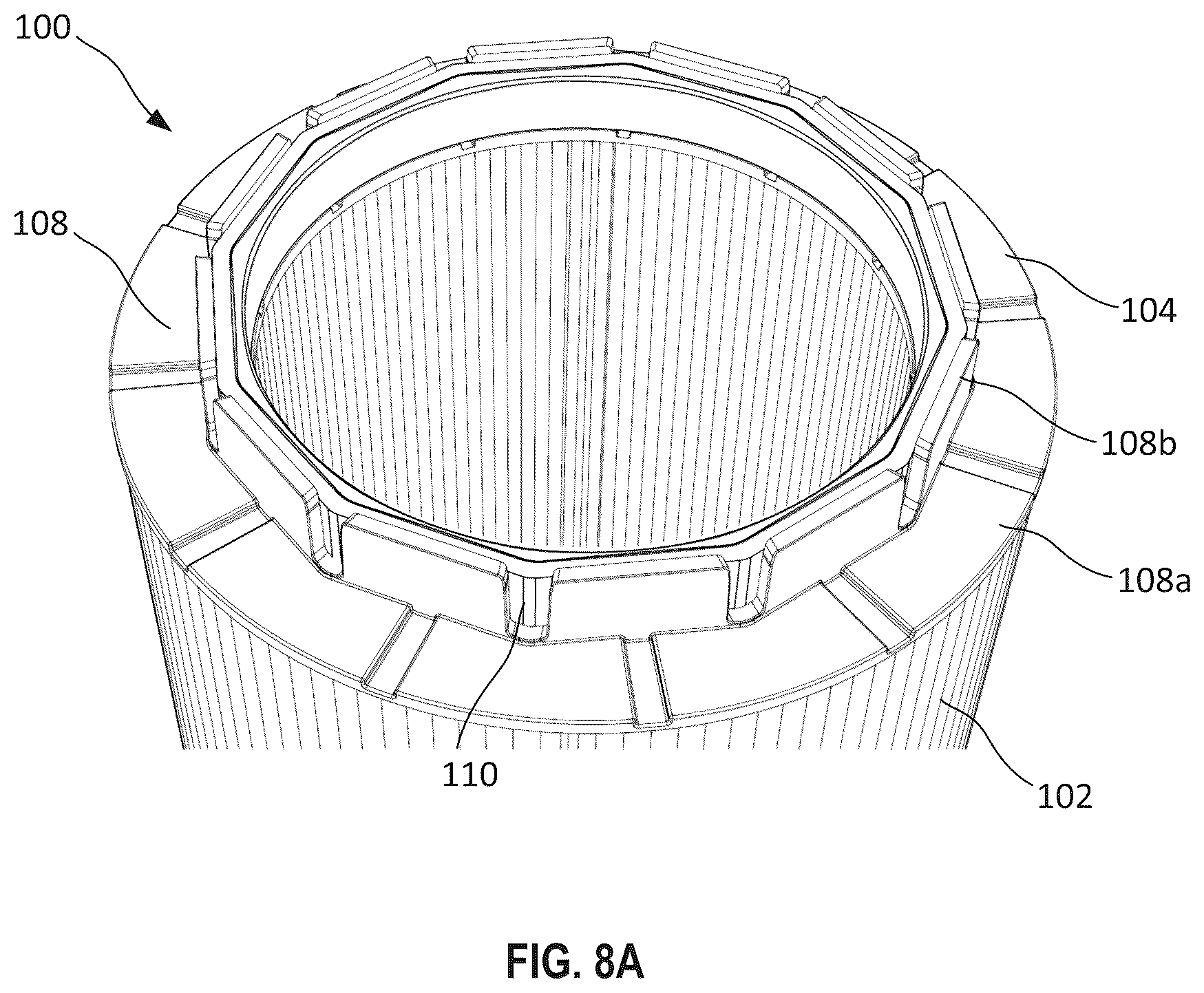 Patent US12403419 Figure 7 – Filter elements and assemblies