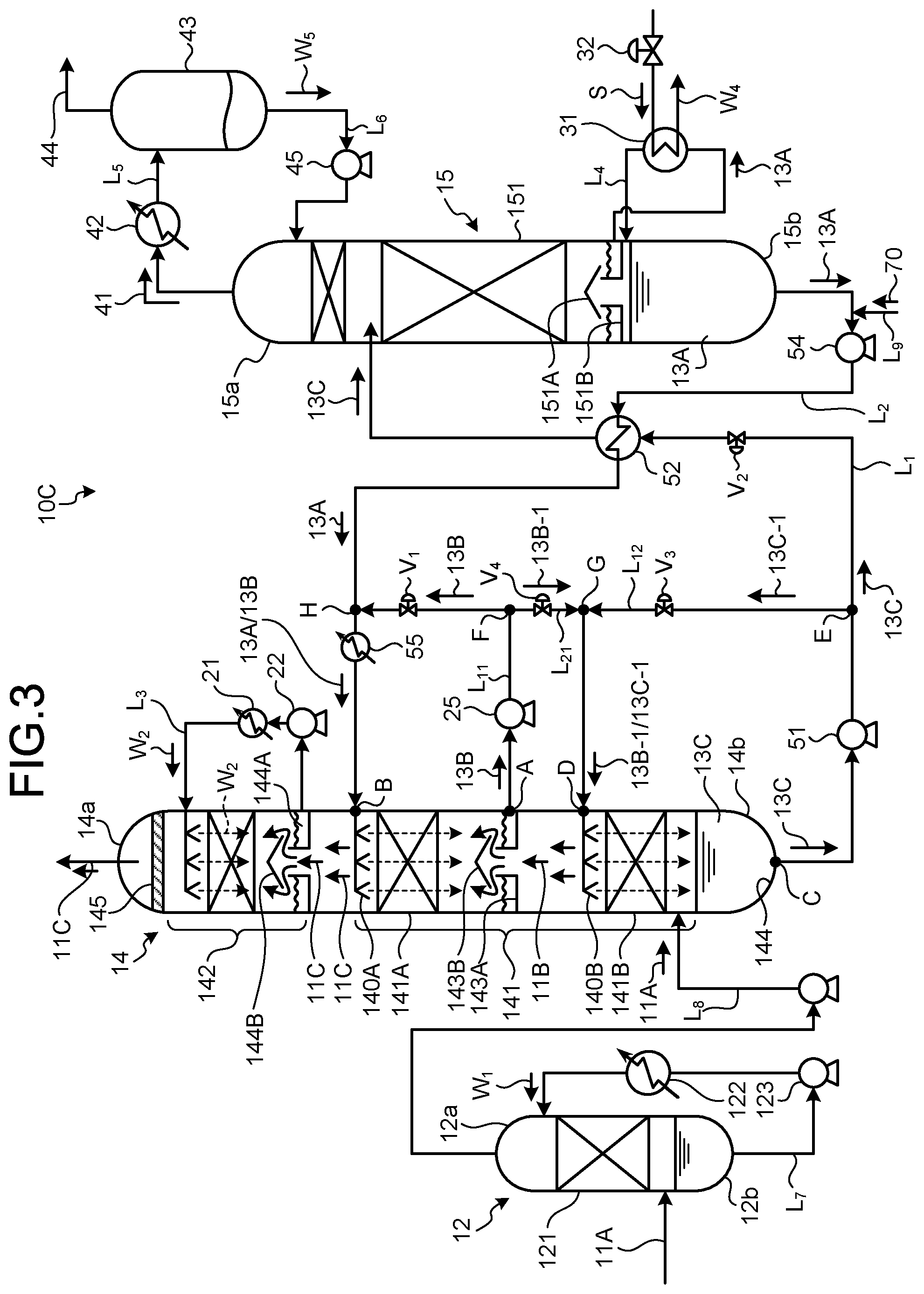 Patent US12403422 Figure 3 – CO 2 recovery unit and CO 2 recovery method