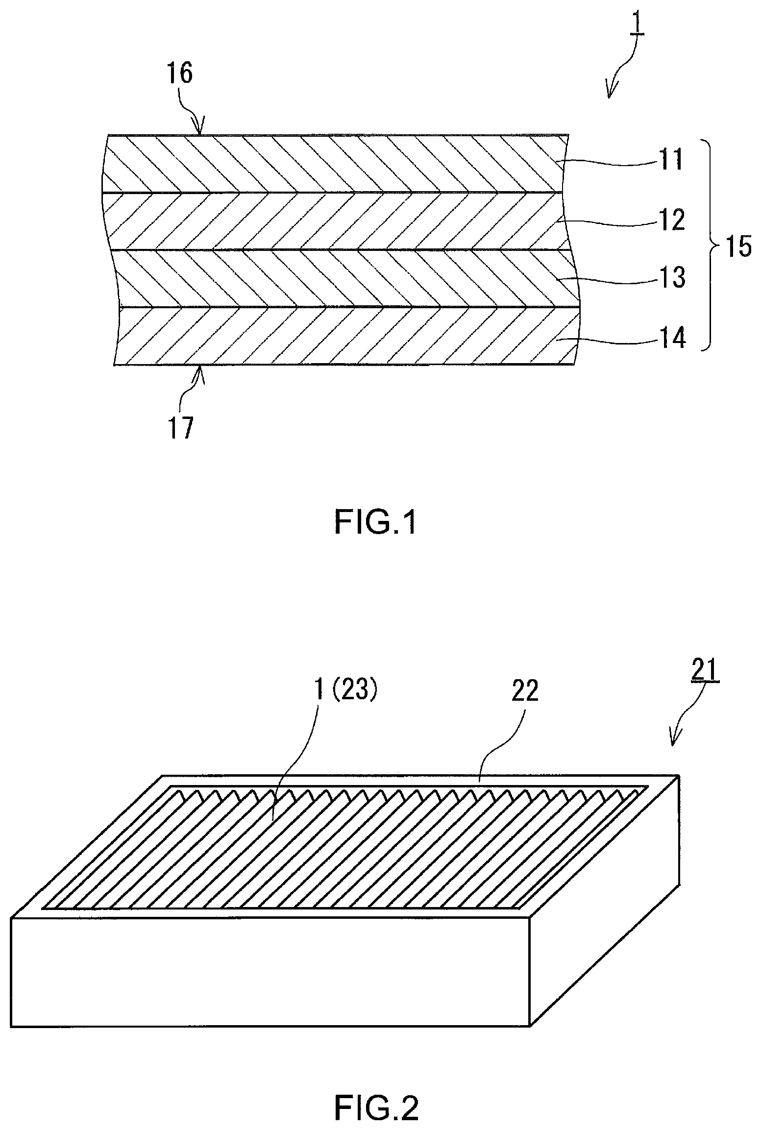 Patent US12403429 Figure 1 – Filter medium and filter unit
