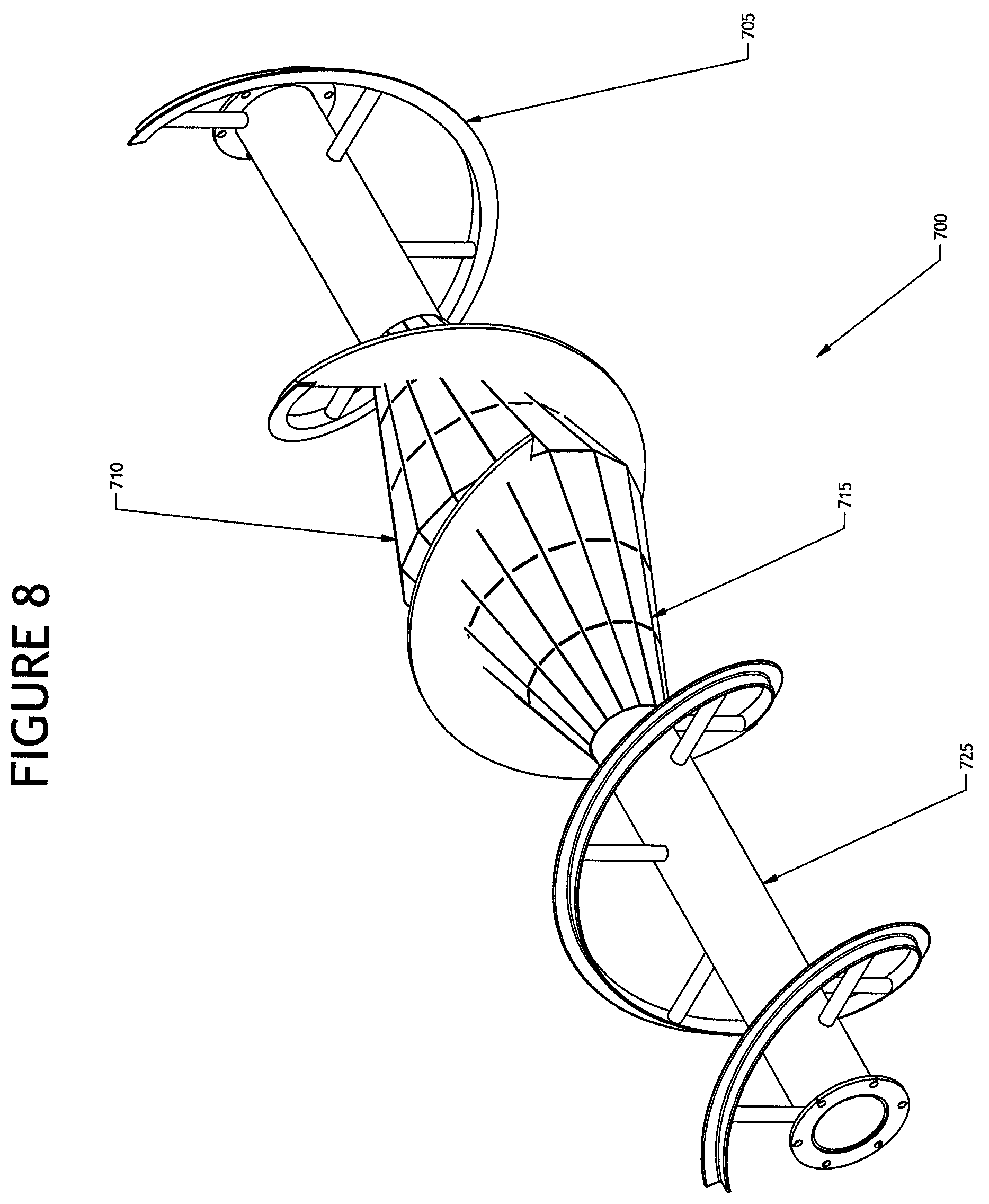Patent US12403431 Figure 8 – Coned auger