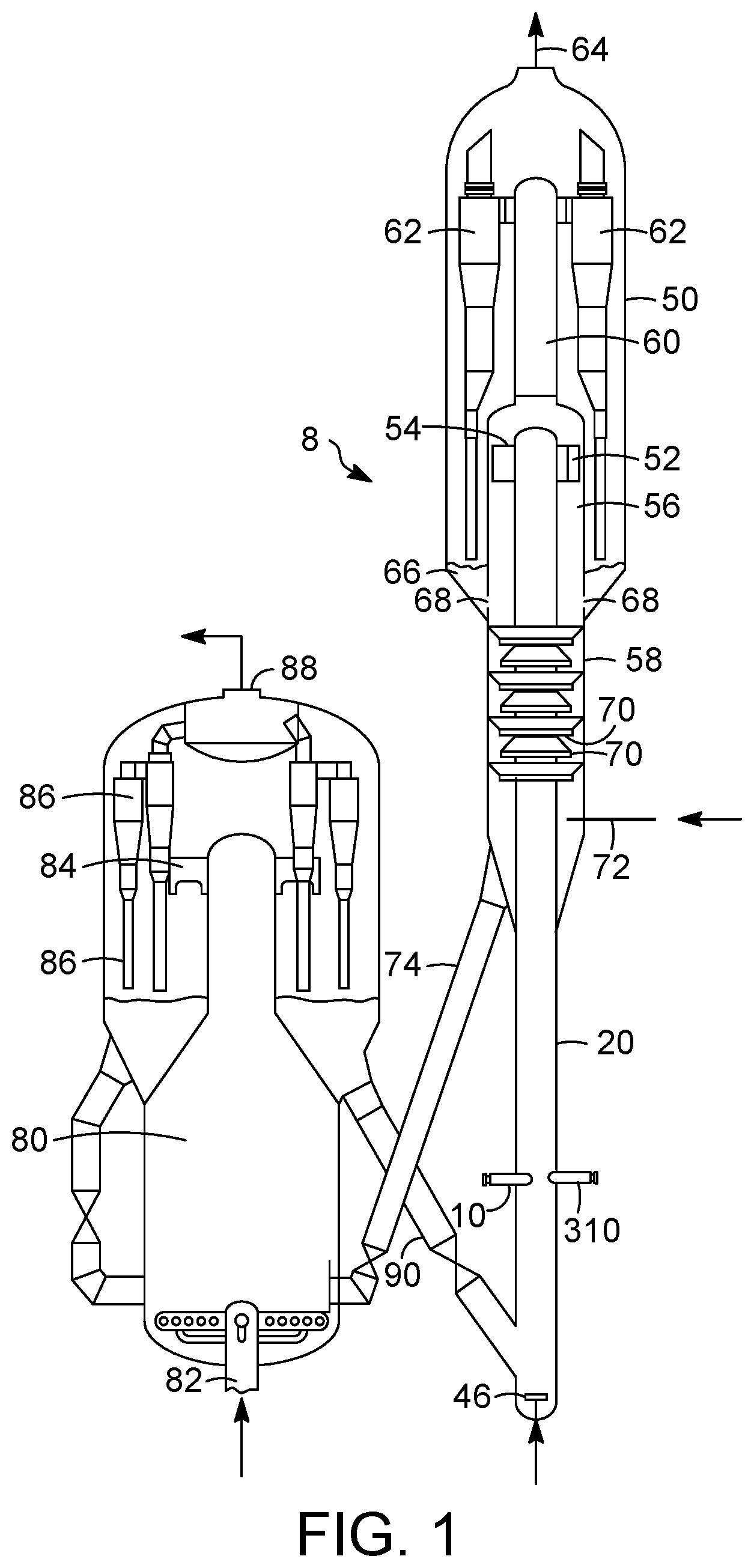 Patent US12403440 Figure 1 – Apparatus for distributing feed with a cluster of orifices on a side of the distributor