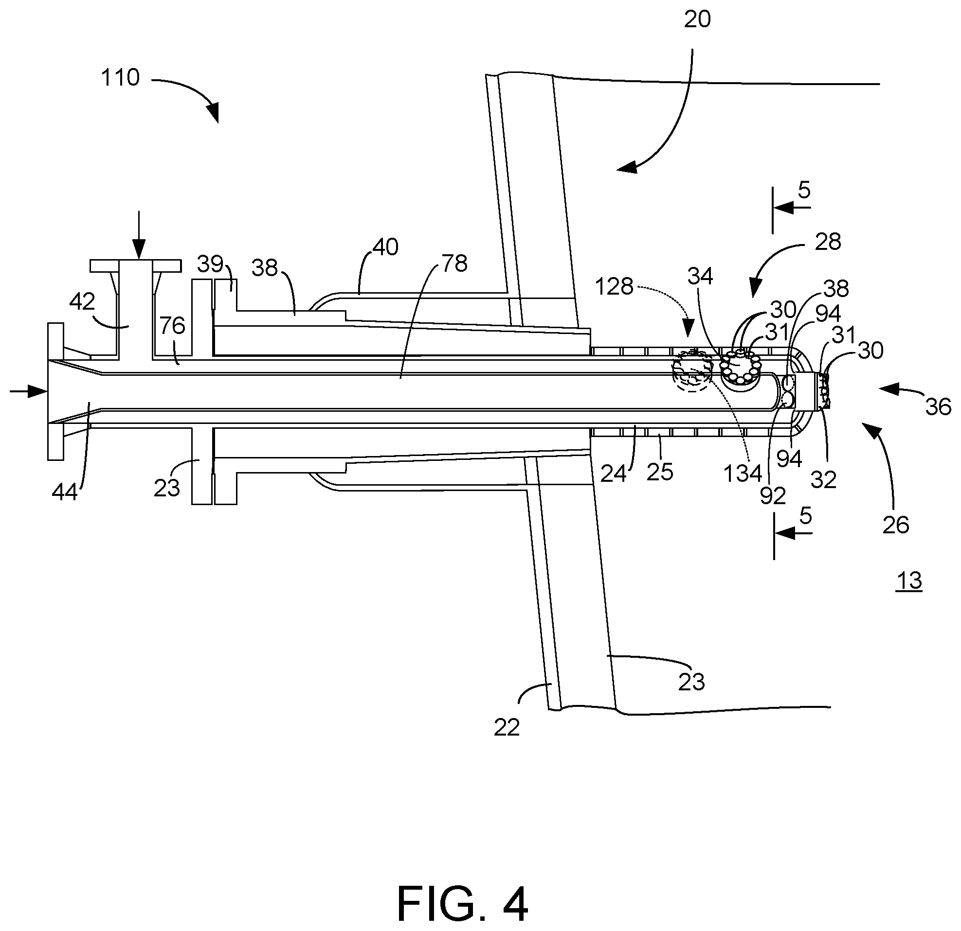 Patent US12403440 Figure 4 – Apparatus for distributing feed with a cluster of orifices on a side of the distributor