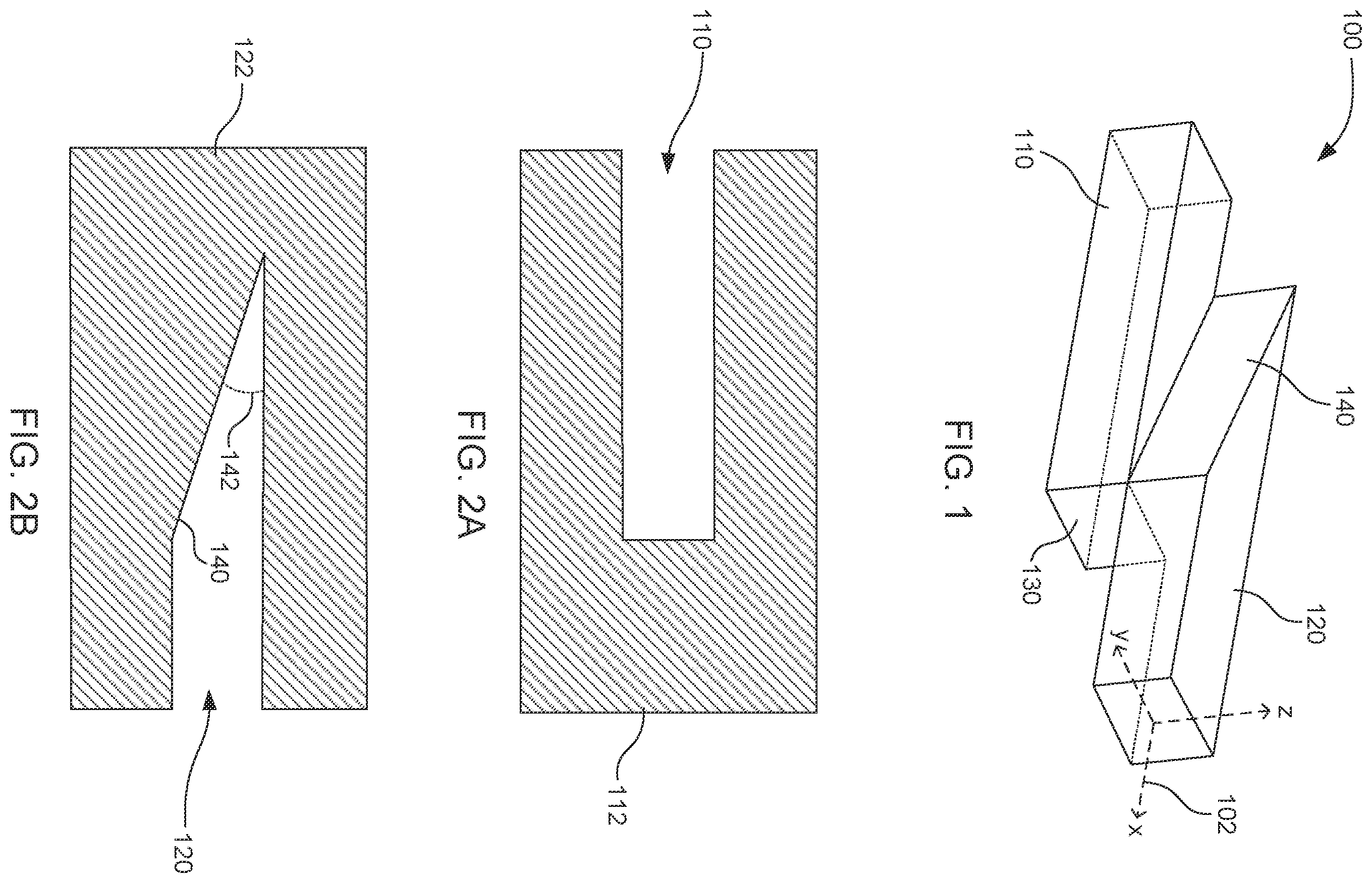 Patent US12403471 Figure 1 – Microfluidic structures with angled exterior wall segments