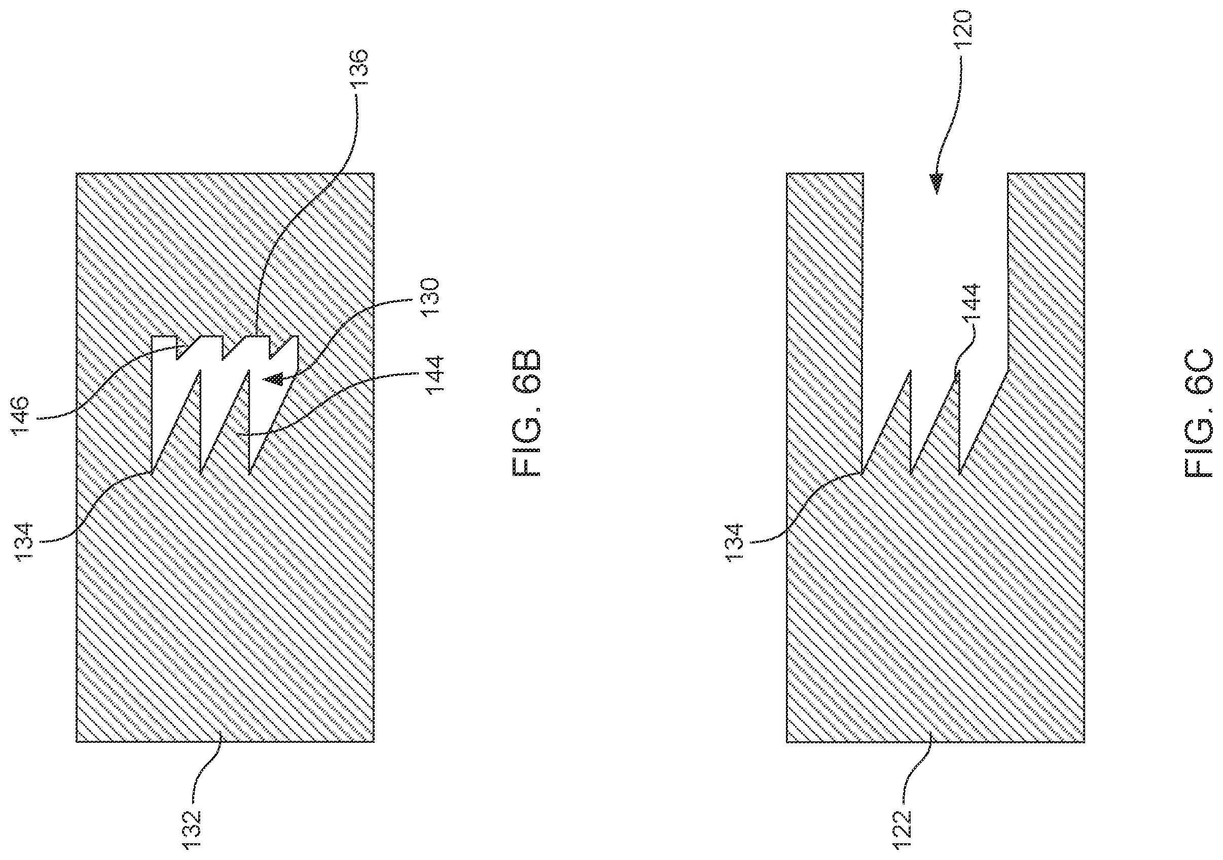 Patent US12403471 Figure 4 – Microfluidic structures with angled exterior wall segments
