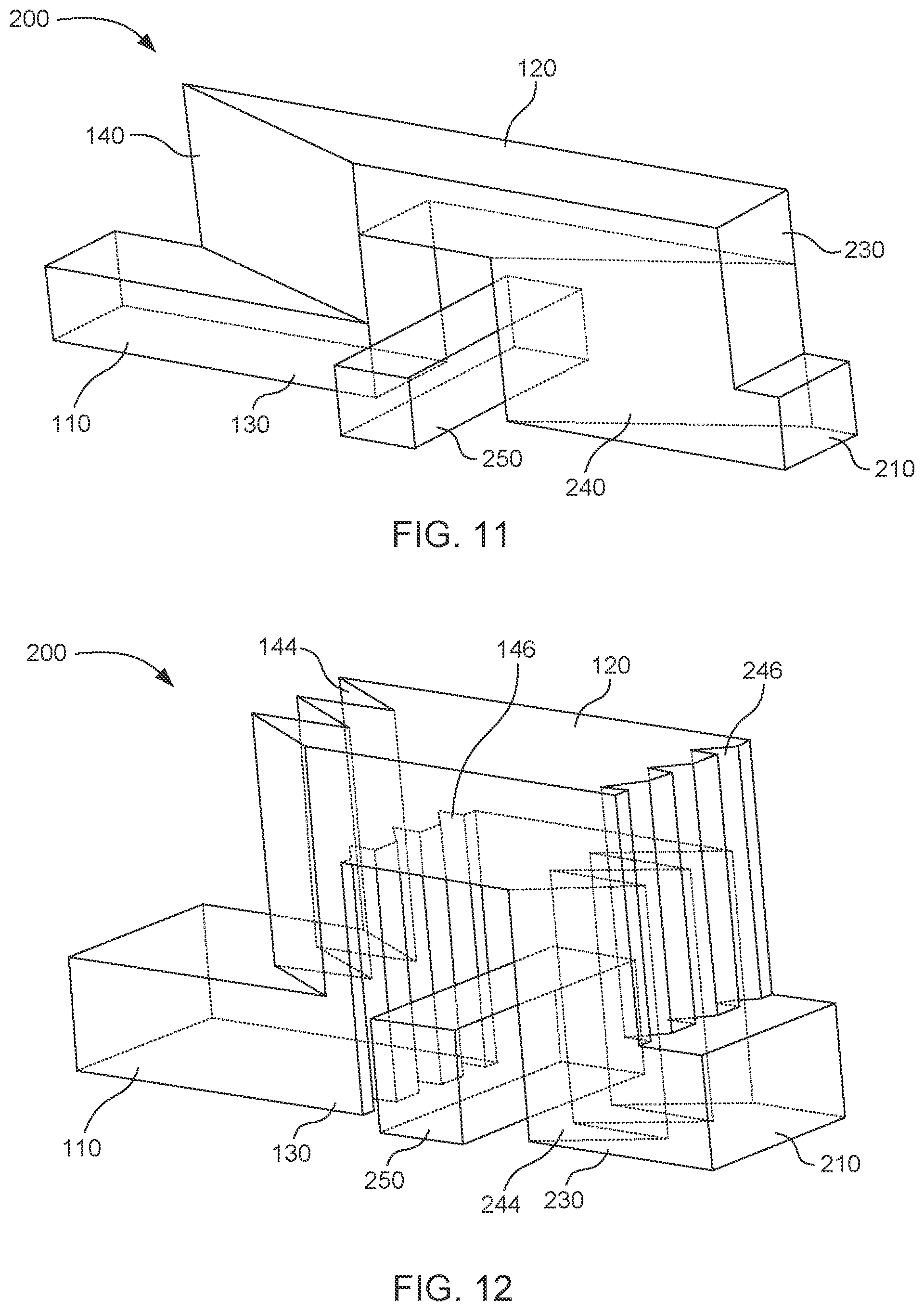 Patent US12403471 Figure 7 – Microfluidic structures with angled exterior wall segments