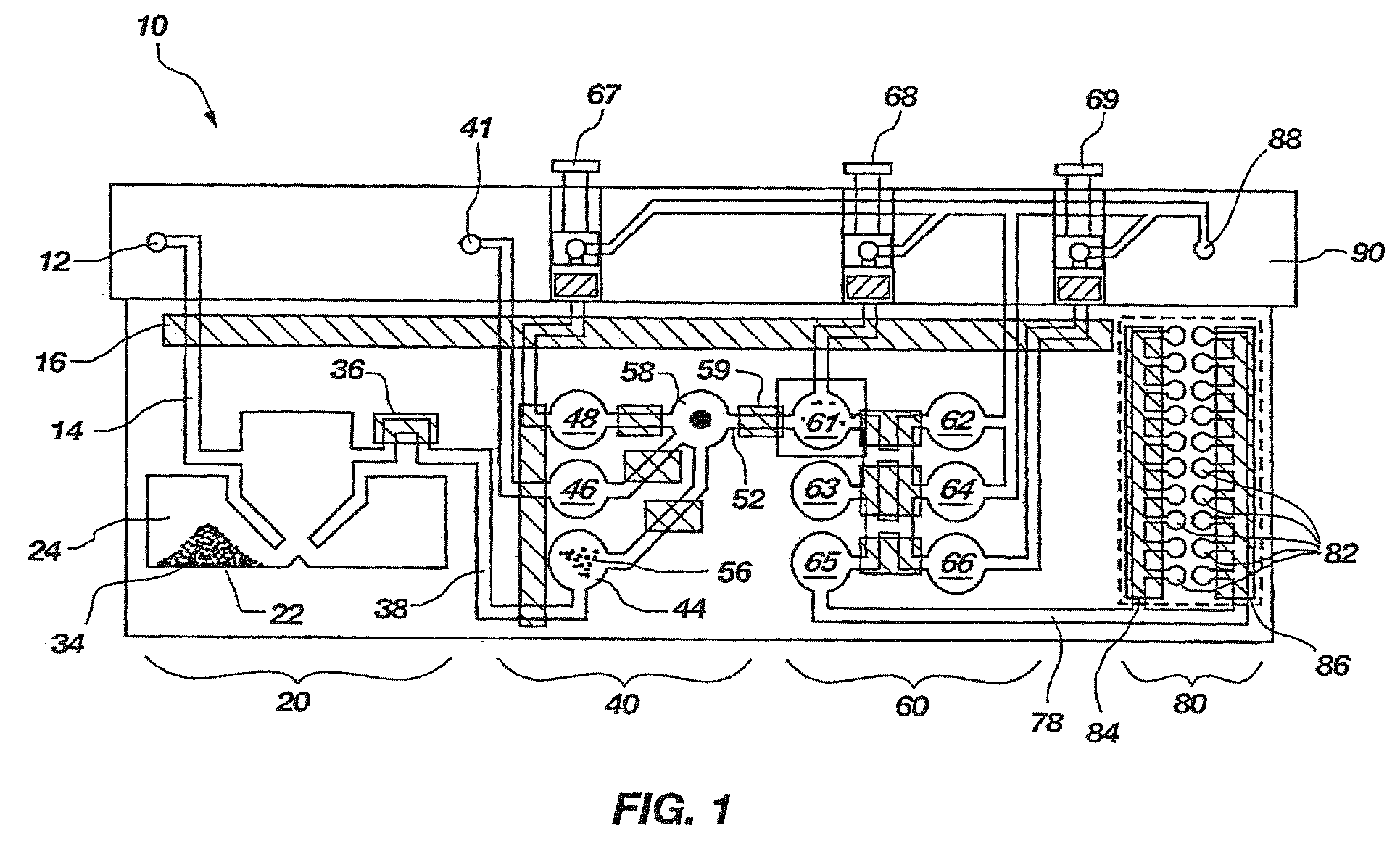 Patent US12403479 Figure 1 – Self-contained biological analysis
