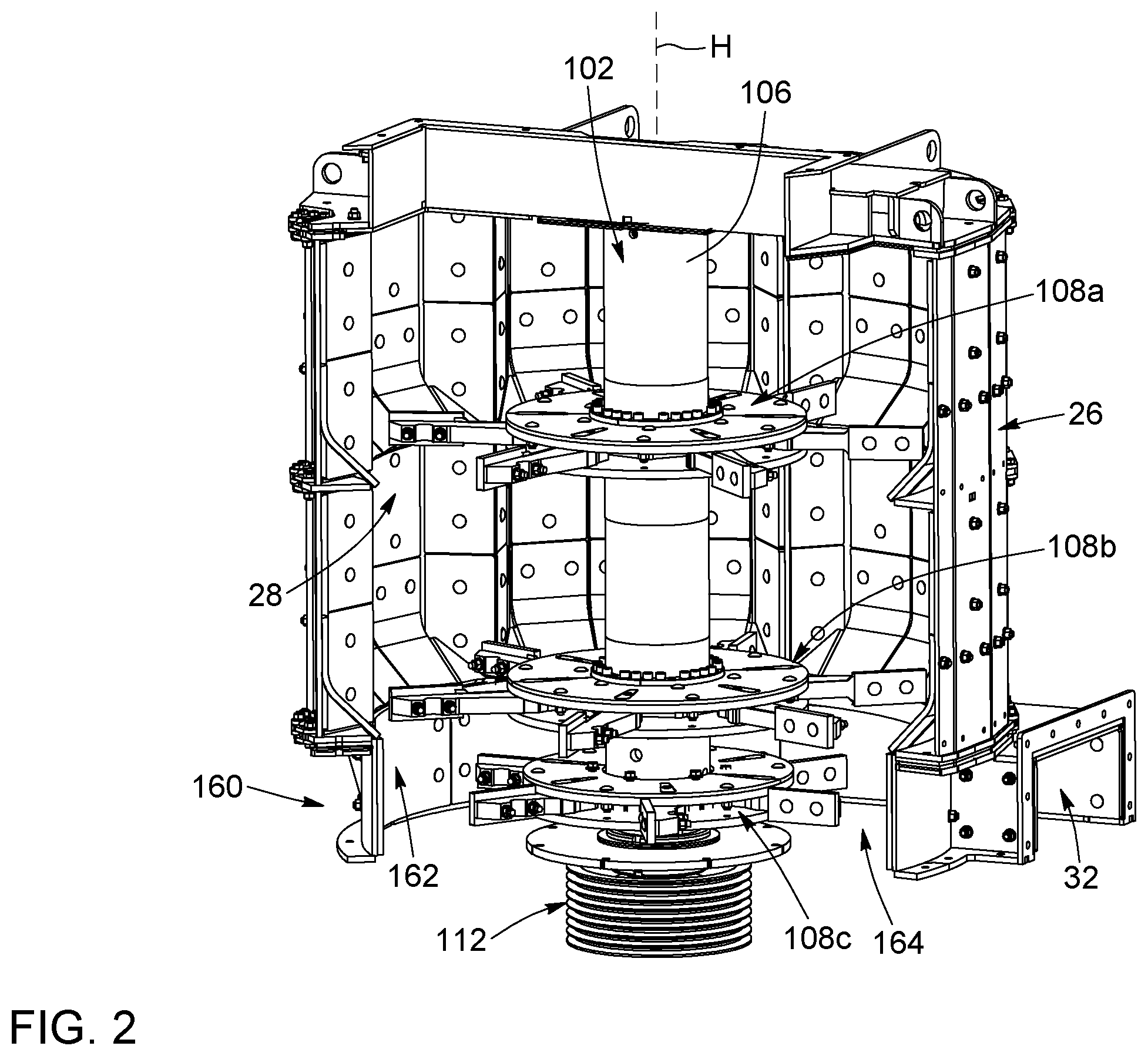 Patent US12403481 Figure 2 – Pulverizer with output flow control and methods for controlling output flow in a pulverizer