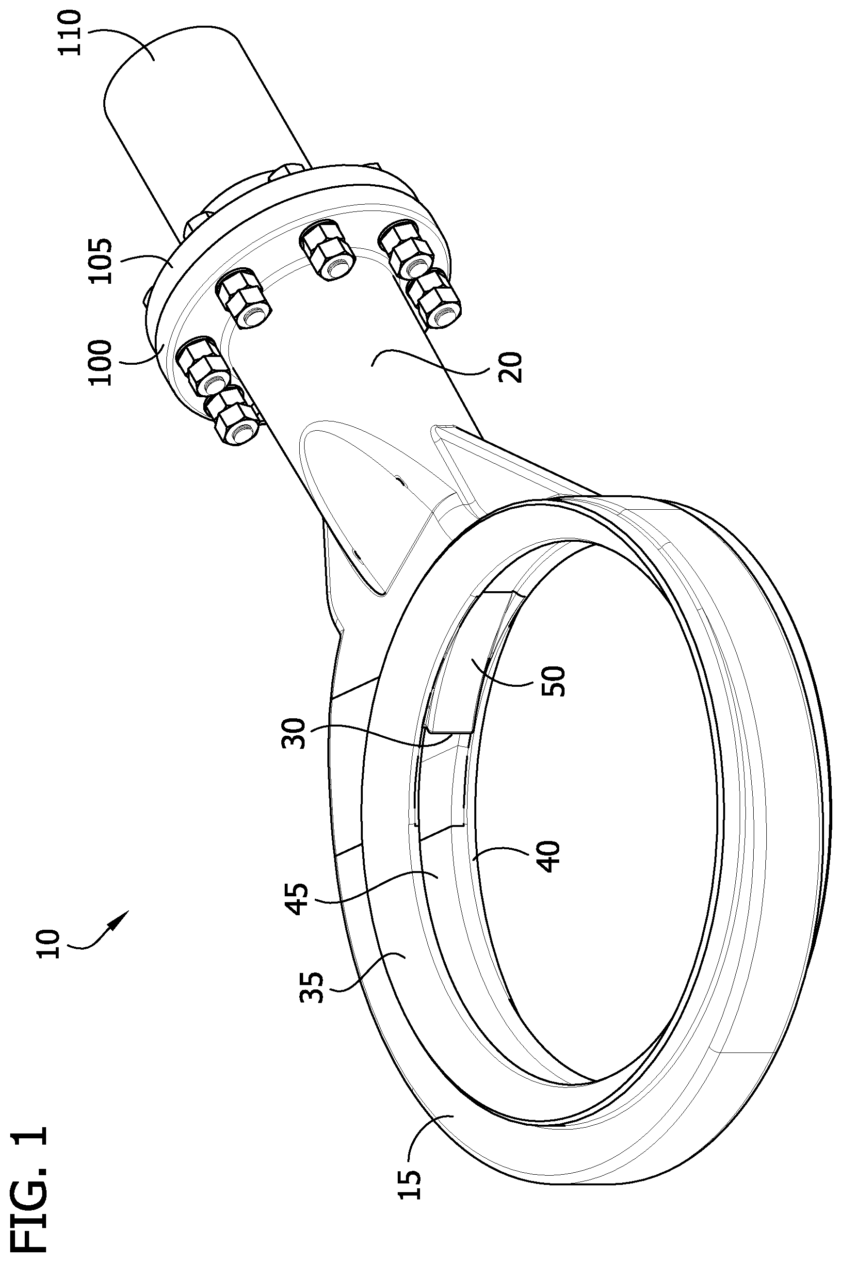 Patent US12403484 Figure 1 – Spray nozzle