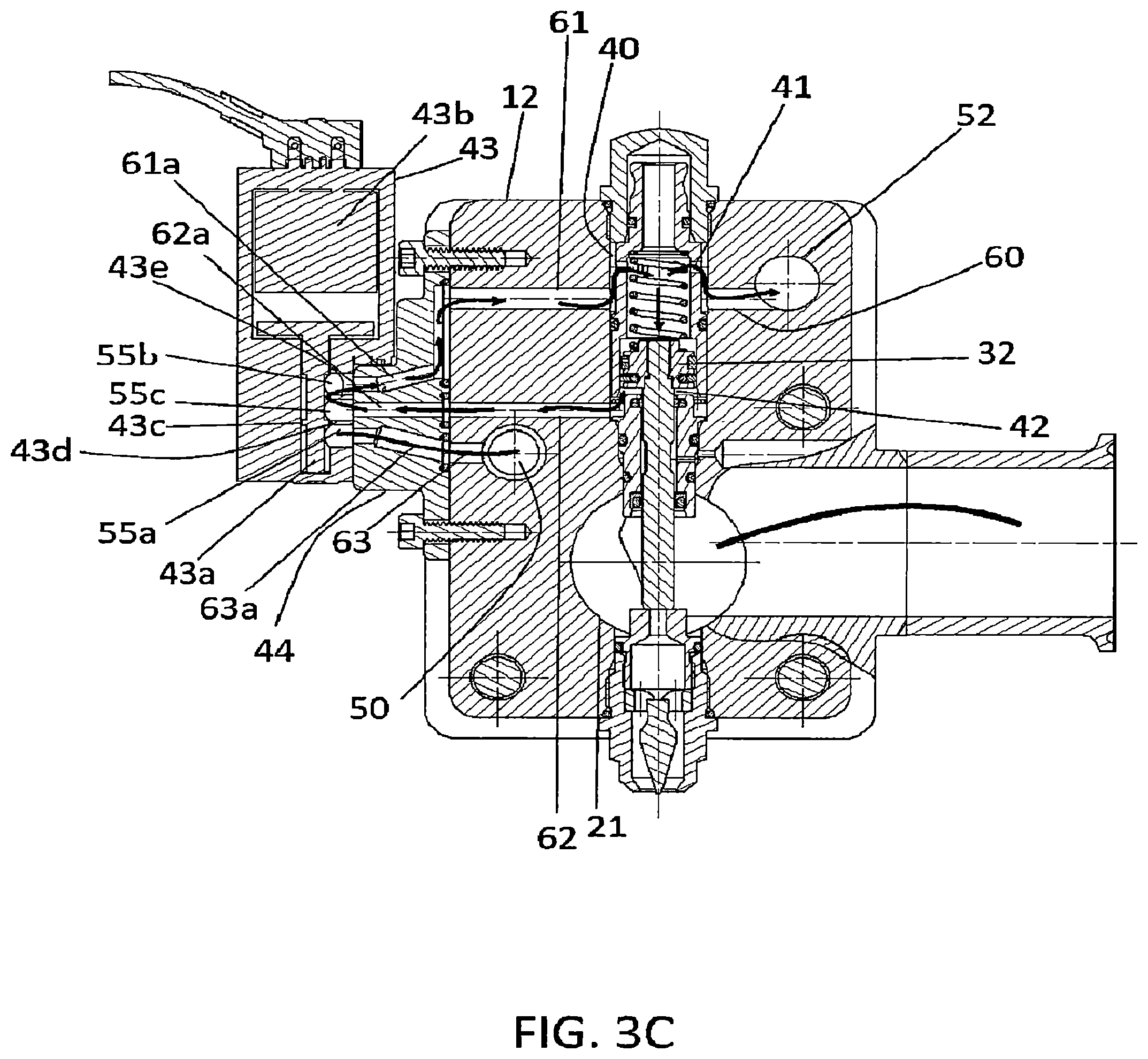 Patent US12403488 Figure 7 – Liquid dispensing system with pressurized air operated liquid control pistons