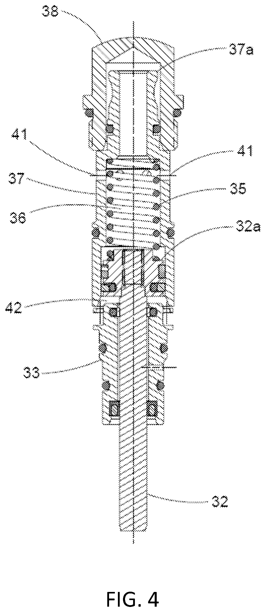 Patent US12403488 Figure 8 – Liquid dispensing system with pressurized air operated liquid control pistons