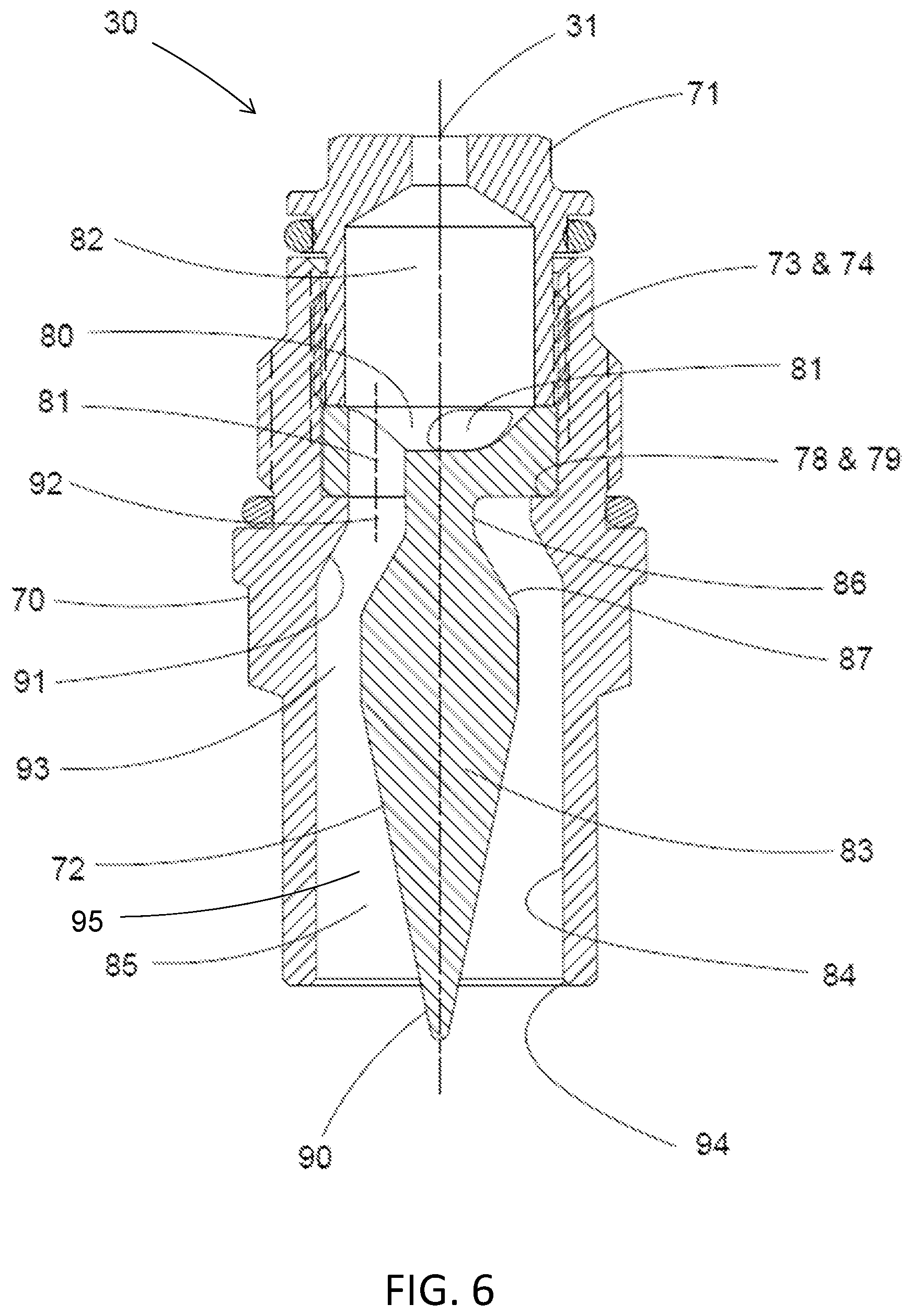 Patent US12403488 Figure 10 – Liquid dispensing system with pressurized air operated liquid control pistons