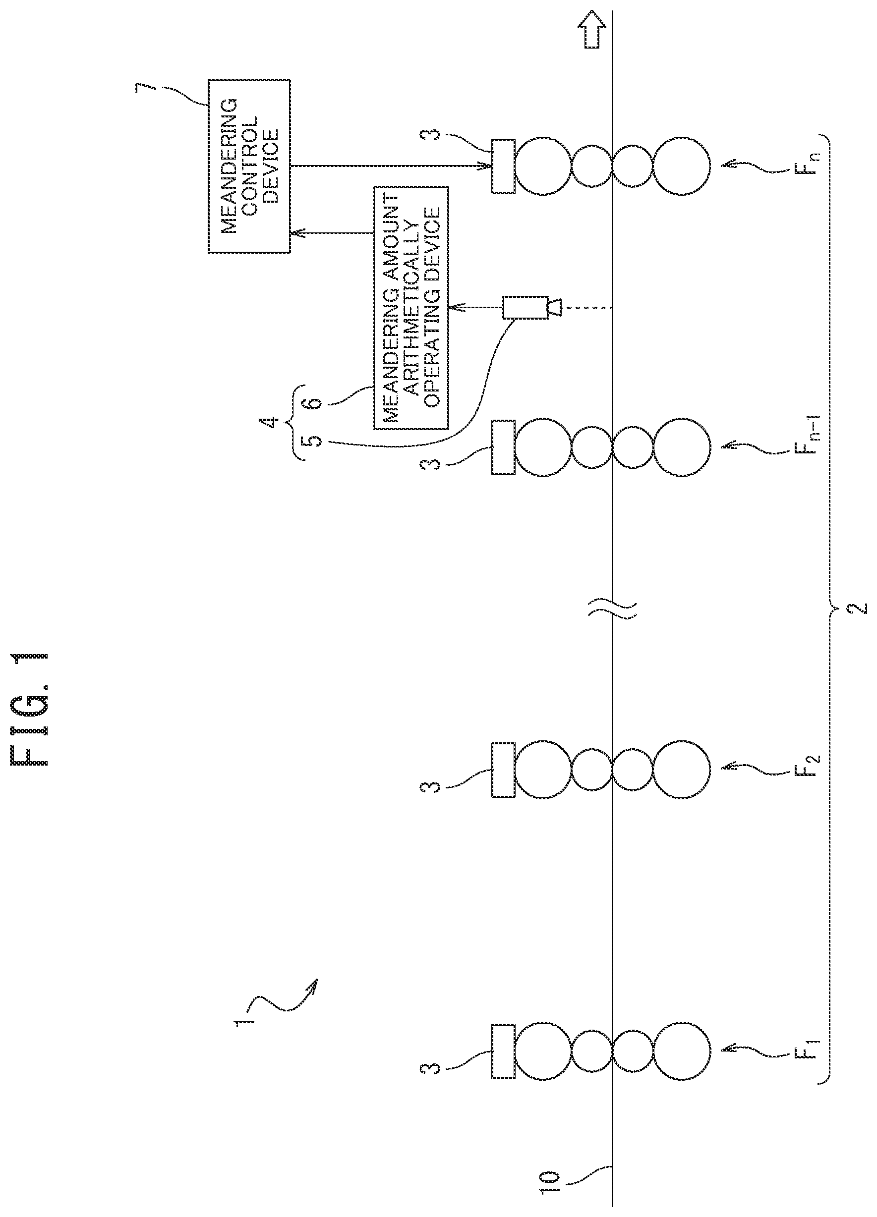 Patent US12403514 Figure 1 – Steel-sheet meandering amount measurement device, steel-sheet meandering amount measurement method, hot-rolling equipment for hot-rolled steel strip, and hot-rolling method of hot-rolled steel strip