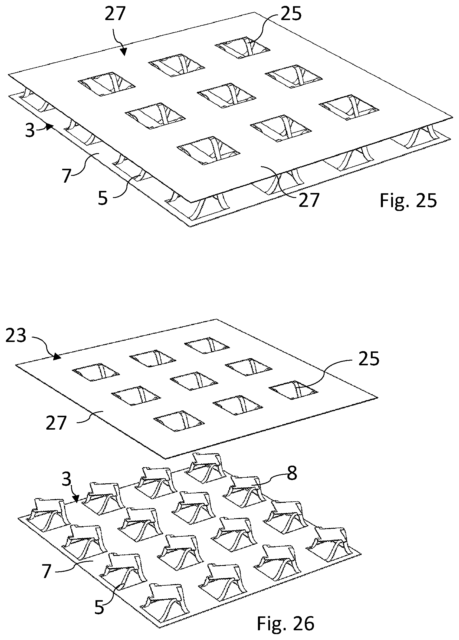 Patent US12403517 Figure 9 – Spacer structure, sandwich construction with a spacer structure of this kind and method for producing a spacer structure of this kind