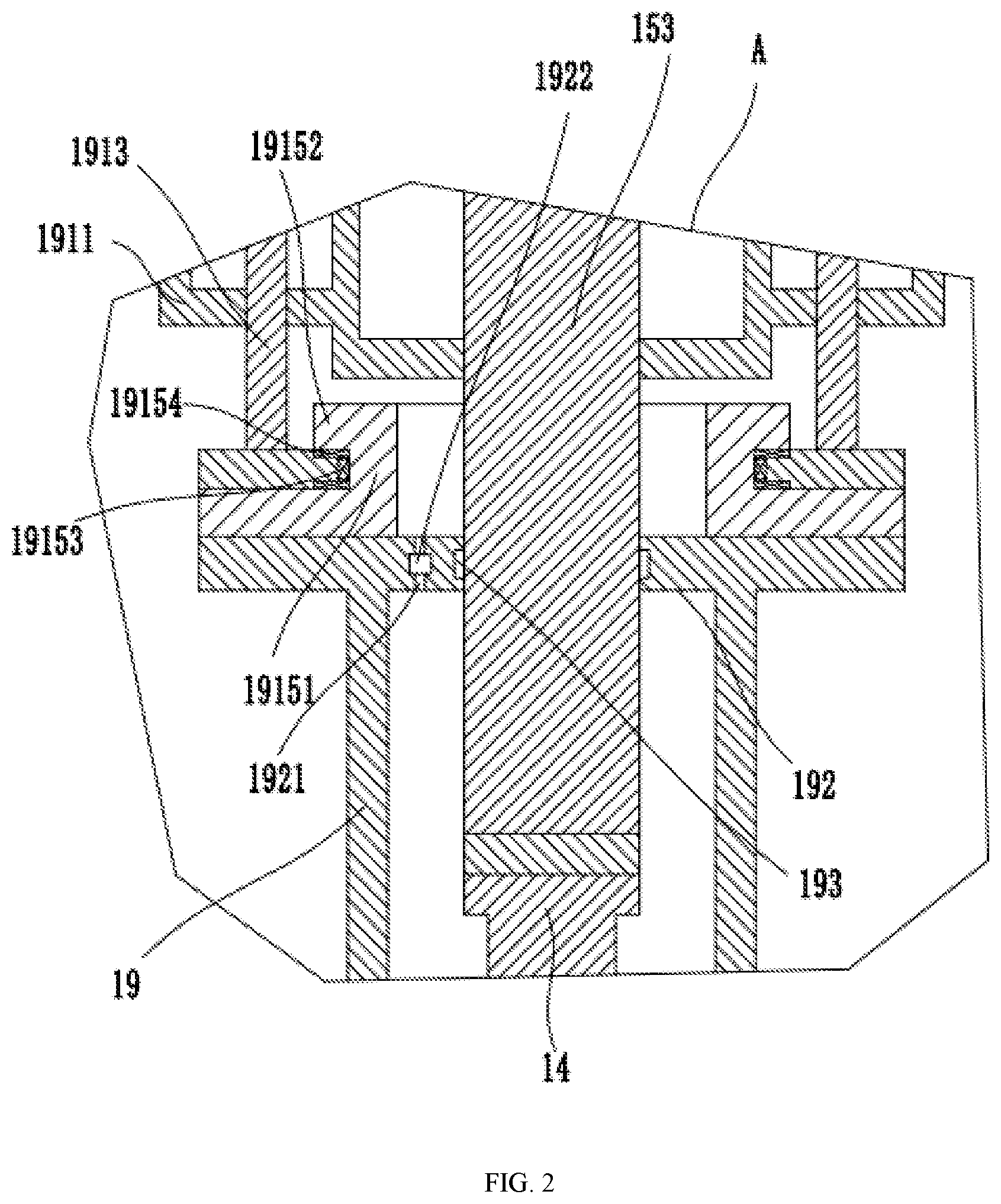 Patent US12403519 Figure 2 – Splitting spinning apparatus