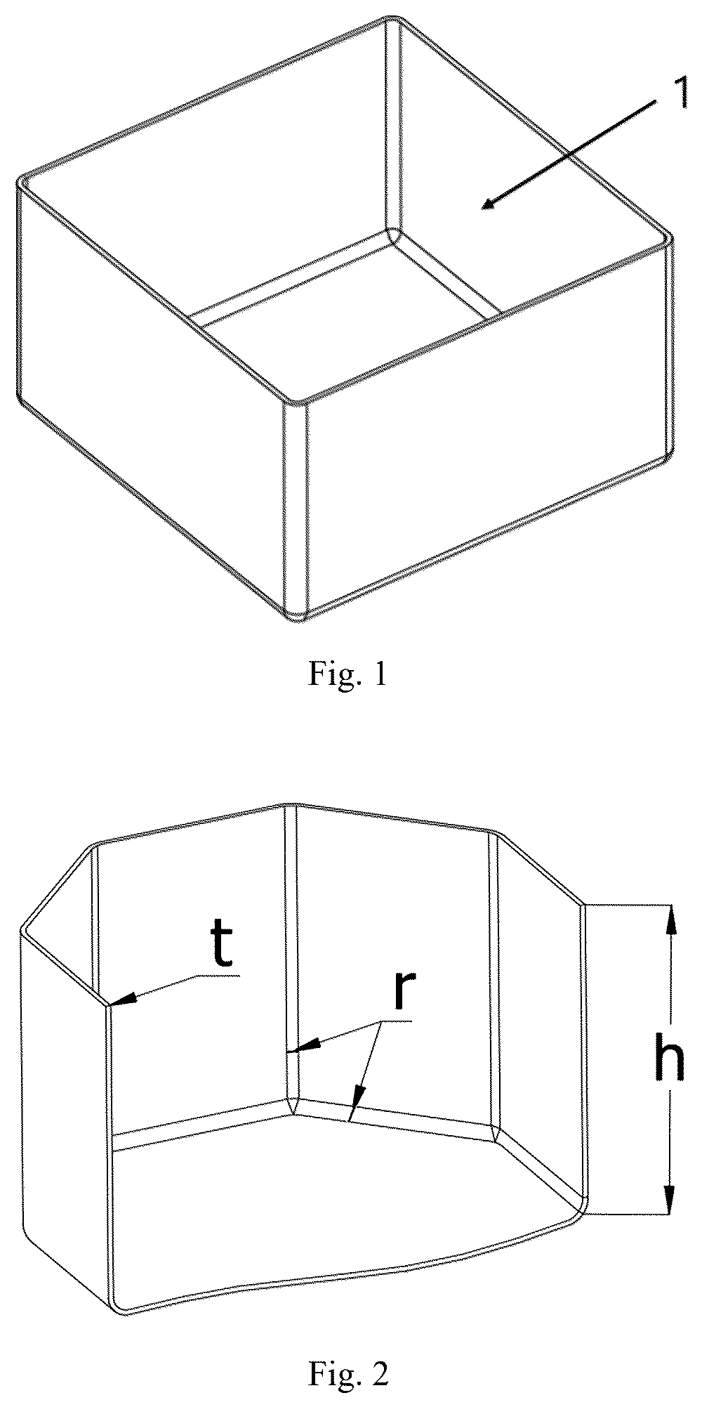 Patent US12403520 — Forming method of deep cavity thin-walled metal component with extremely small fillet radius — Figure 1