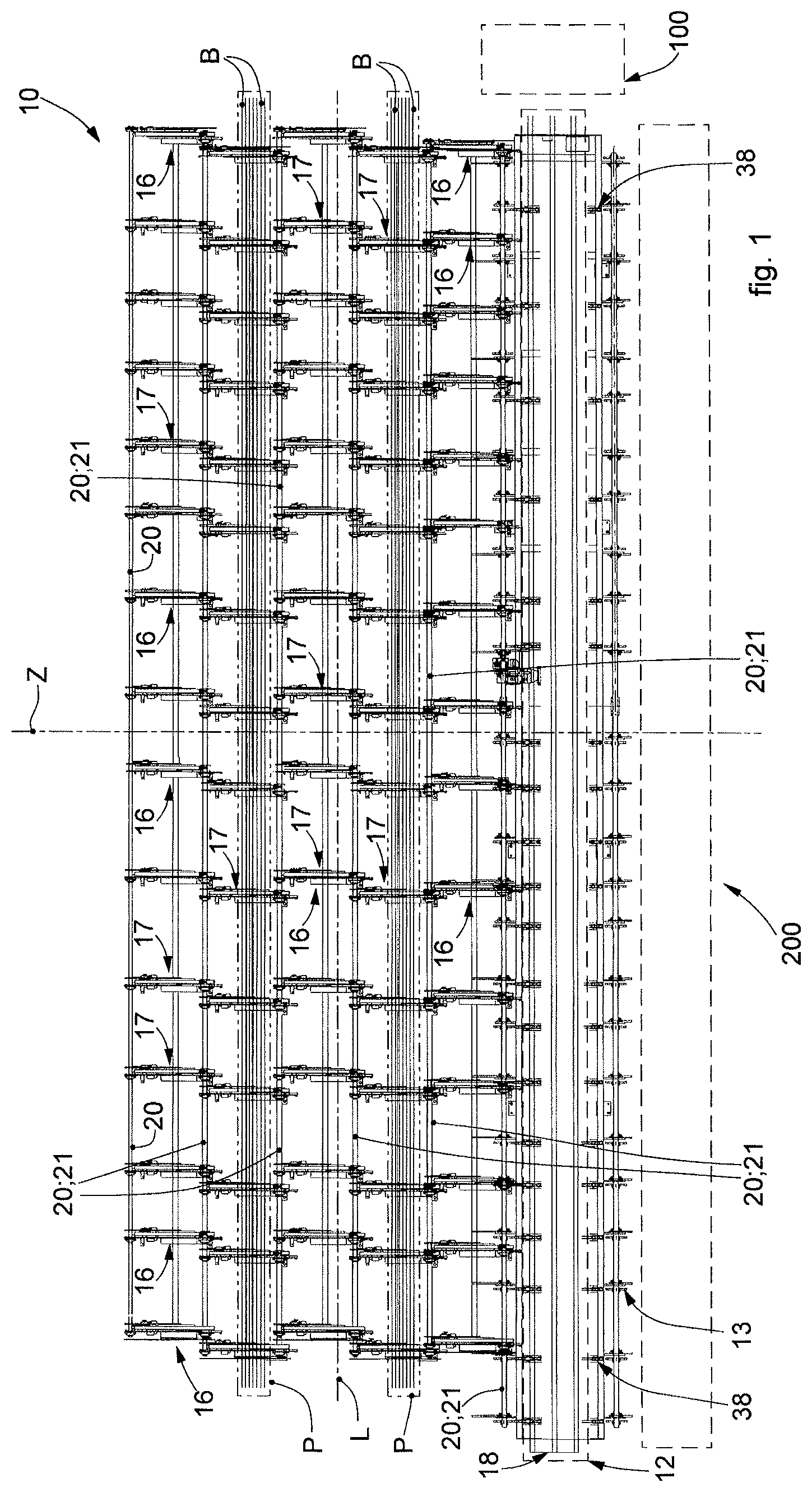 Patent US12403523 Figure 1 – Apparatus and method to feed bars