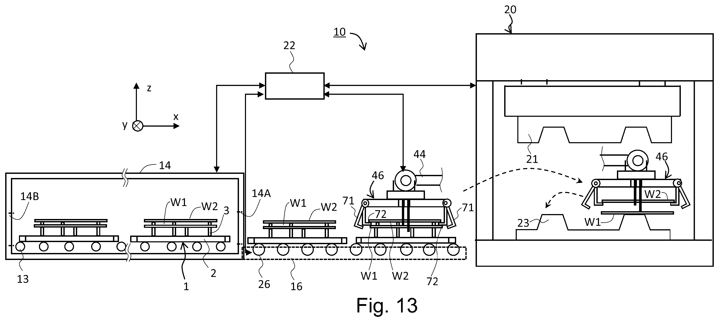 Patent US12403524 Figure 13 – Method of manufacturing press-formed product, and tray and hot-press manufacturing line used for manufacturing press-formed product