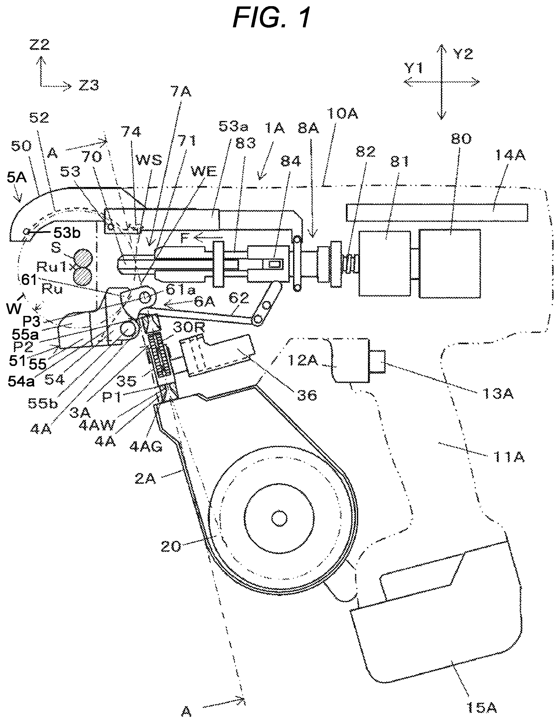 Patent US12403525 Figure 1 – Binding machine
