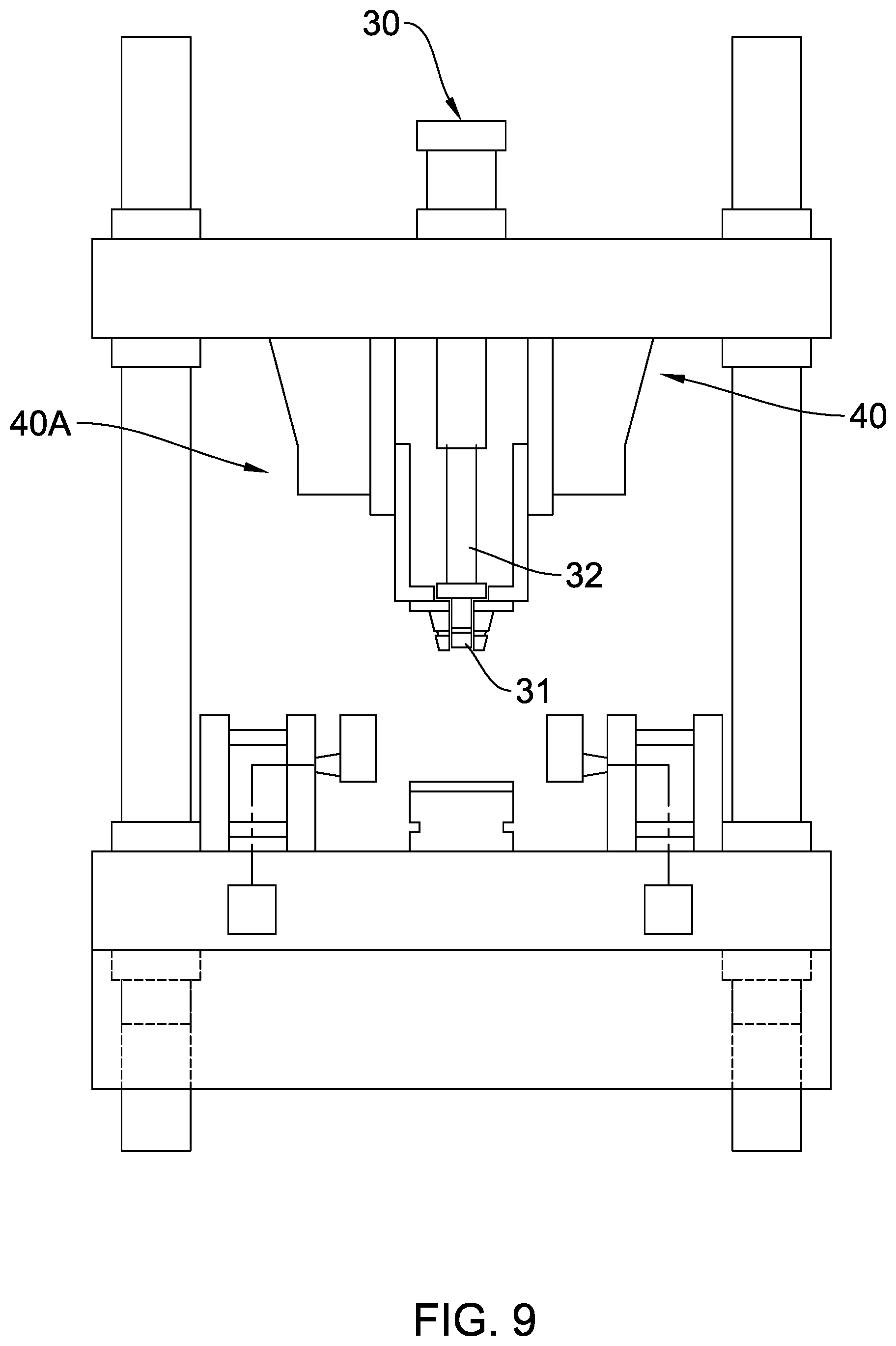 Patent US12403527 Figure 9 – Molding apparatus